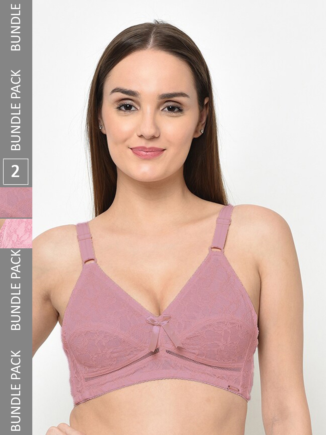 Curvy Love Pack Of 2 Self Design Full Coverage Everyday Bra With All Day Comfort, Pink
Curvy Love Pack Of 2 Self Design Full Coverage Everyday Bra With All Day Comfort, Pink
