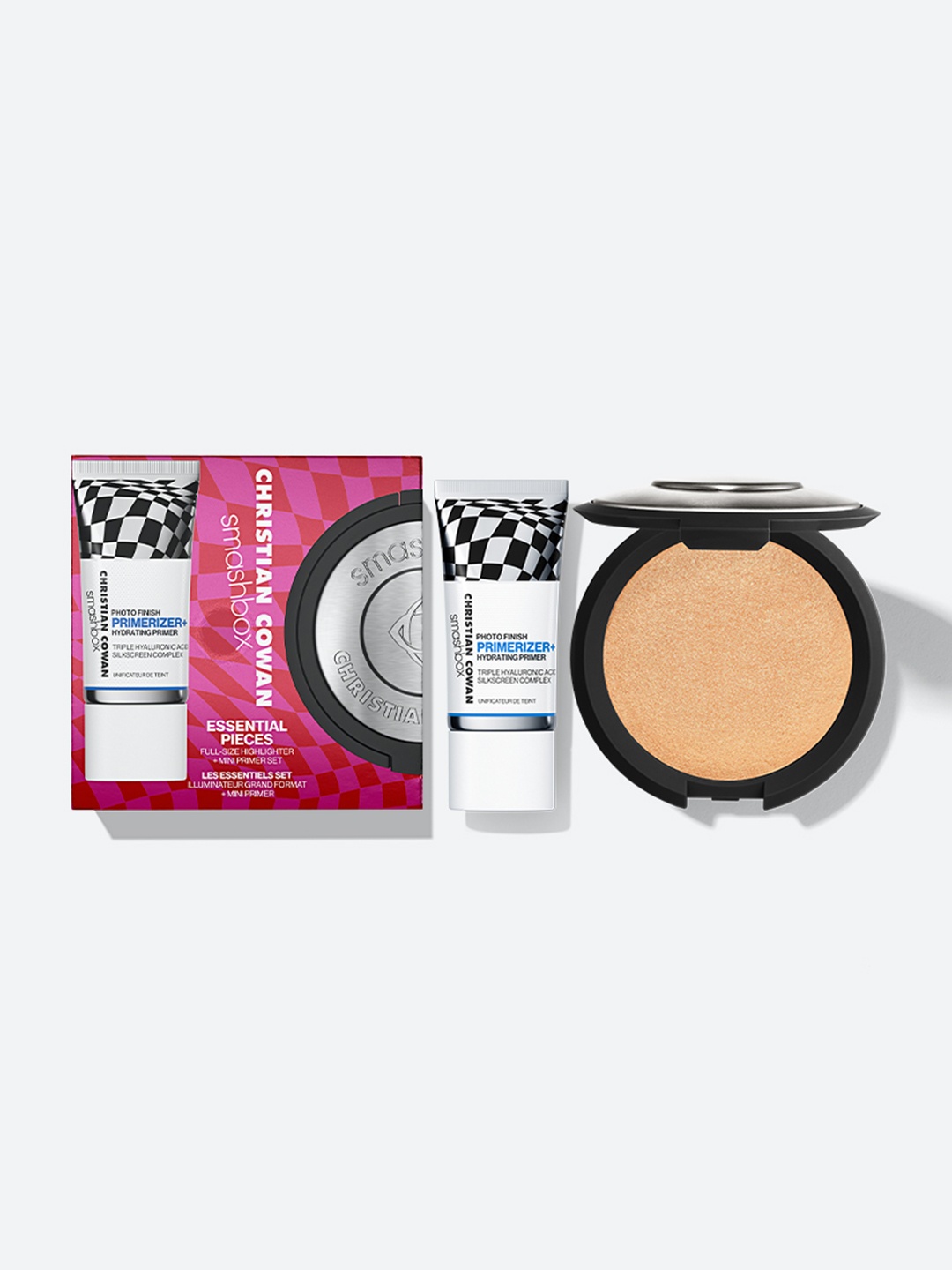 Smashbox Christian Cowan Essential Pieces Full-Size Highlighter + Mini Primer Set, White
Smashbox Christian Cowan Essential Pieces Full-Size Highlighter + Mini Primer Set, White