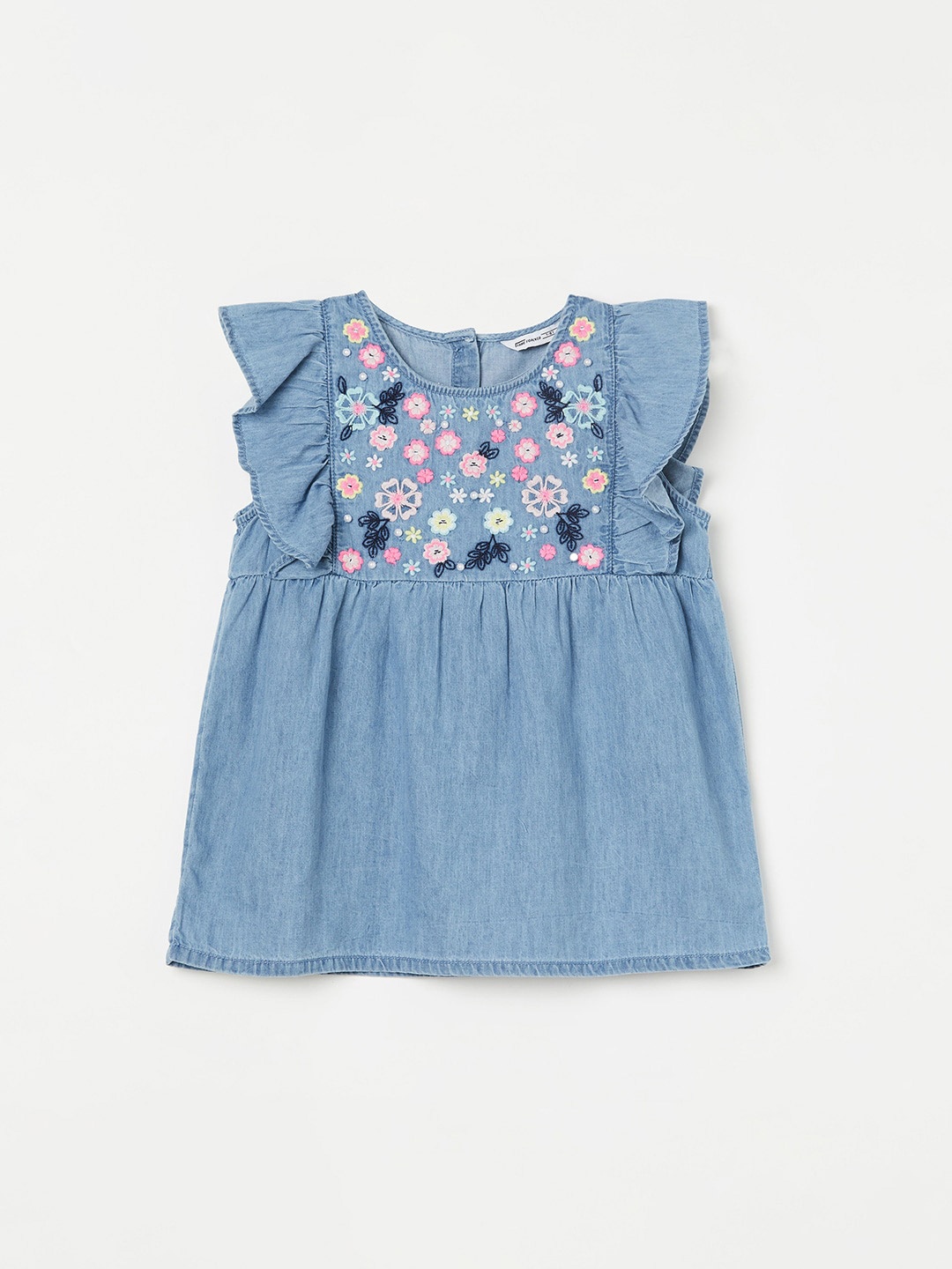 Fame Forever by Lifestyle Girls Floral Embroidered Round Neck Ruffled Cotton A-Line Top, Blue
Fame Forever by Lifestyle Girls Floral Embroidered Round Neck Ruffled Cotton A-Line Top, Blue