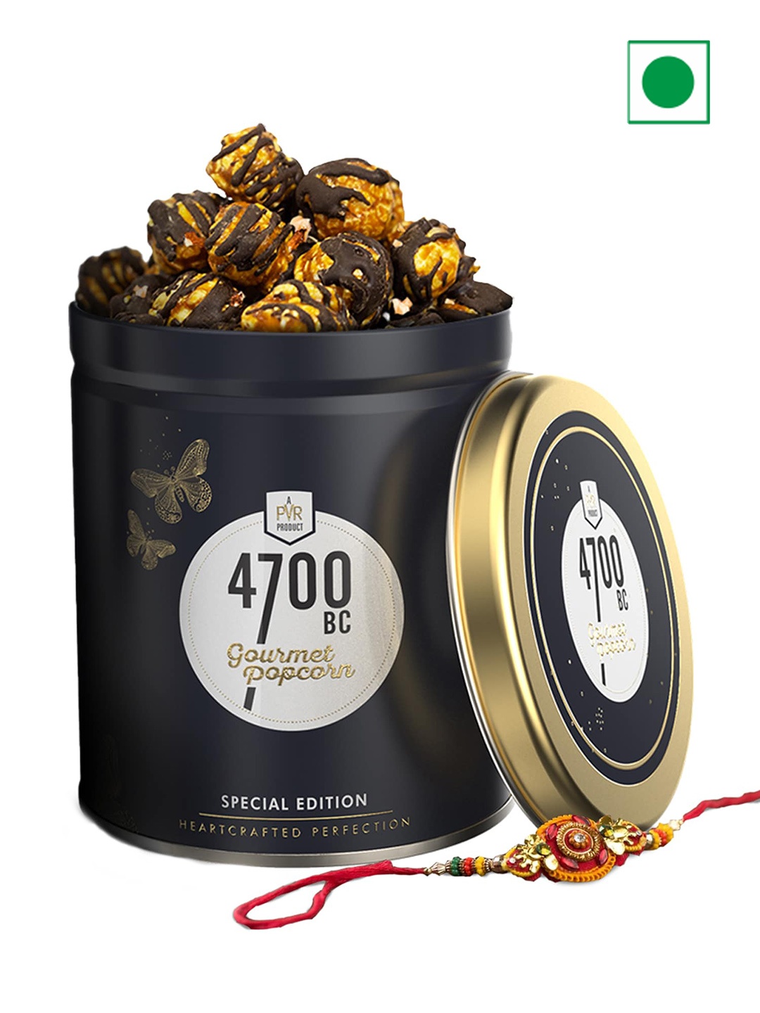 4700BC Studded Stones And Beaded Rakhi With Mocha Walnut Chocolate Popcorn 650 g, Gold
4700BC Studded Stones And Beaded Rakhi With Mocha Walnut Chocolate Popcorn 650 g, Gold