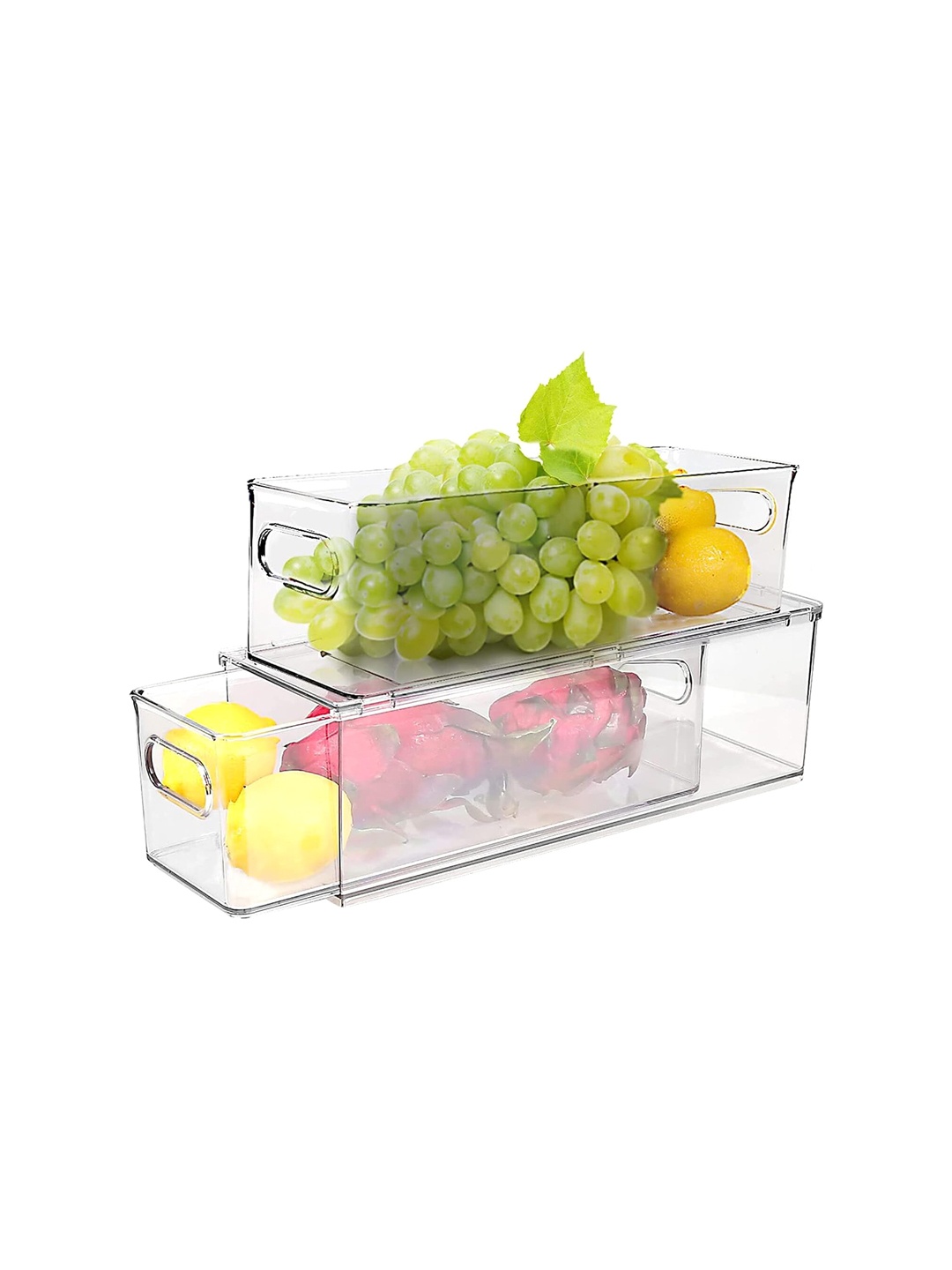 HOUSE OF QUIRK Transparent 2 Pieces Refrigerator Organizers Bins With Pull-out Drawer
HOUSE OF QUIRK Transparent 2 Pieces Refrigerator Organizers Bins With Pull-out Drawer