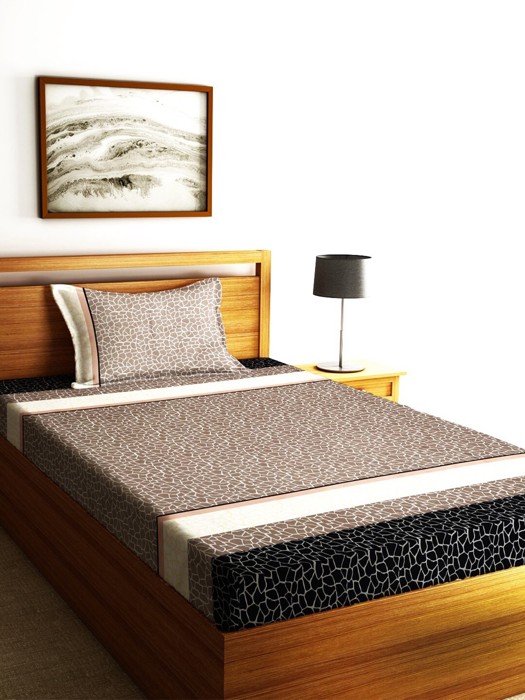 Home Sizzler Brown & White Abstarct Cotton 210 TC Single Bedsheet With 1 Pillow Cover
Home Sizzler Brown & White Abstarct Cotton 210 TC Single Bedsheet With 1 Pillow Cover