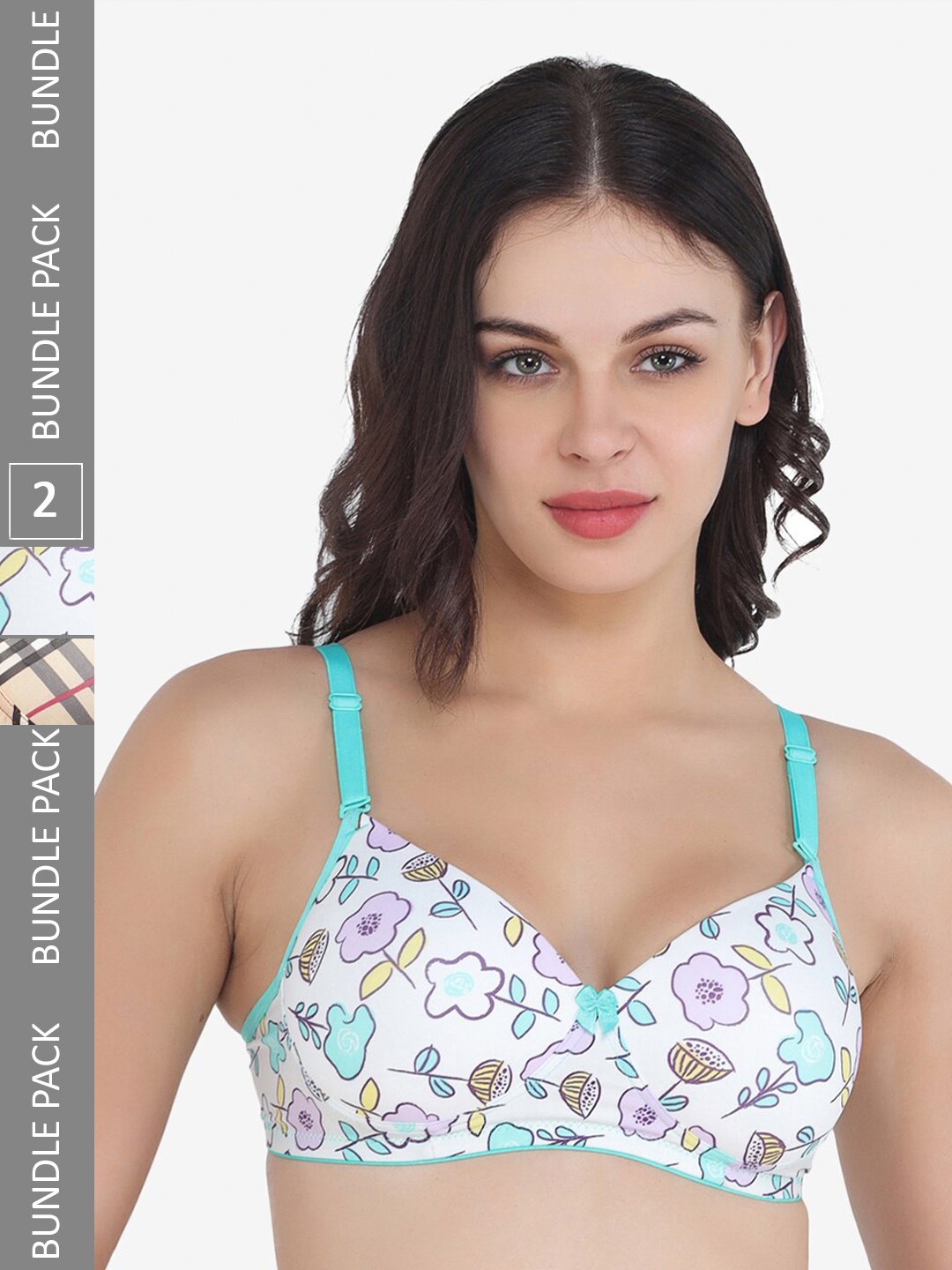 College Girl Pack of 2 Printed Lightly Padded T-shirt Bra With All Day Comfort, White
College Girl Pack of 2 Printed Lightly Padded T-shirt Bra With All Day Comfort, White