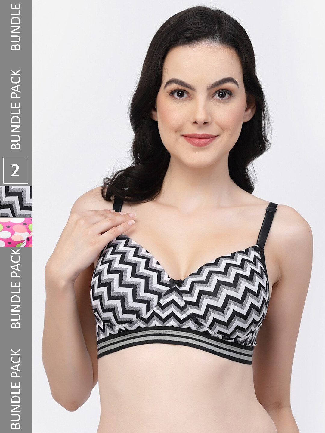 College Girl Pack of 2 Printed Lightly Padded T-shirt Bra With All Day Comfort, Pink
College Girl Pack of 2 Printed Lightly Padded T-shirt Bra With All Day Comfort, Pink