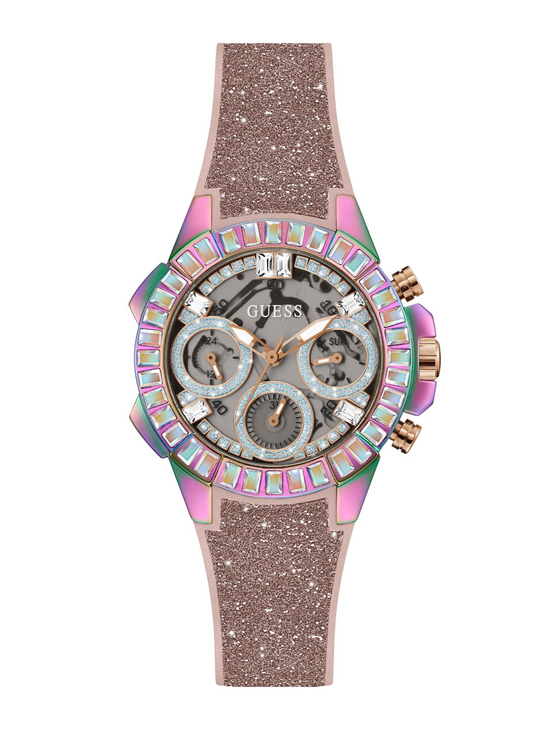 GUESS Women Embellished Dial & Embellished Straps Analogue Watch GW0313L4, Transparent
GUESS Women Embellished Dial & Embellished Straps Analogue Watch GW0313L4, Transparent
