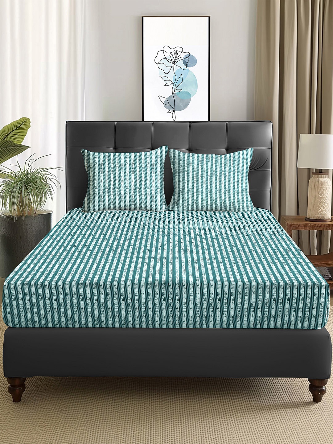Story@home Arena Green & White Striped Microfiber 180 TC Queen Bedsheet & 2 Pillow Covers
Story@home Arena Green & White Striped Microfiber 180 TC Queen Bedsheet & 2 Pillow Covers