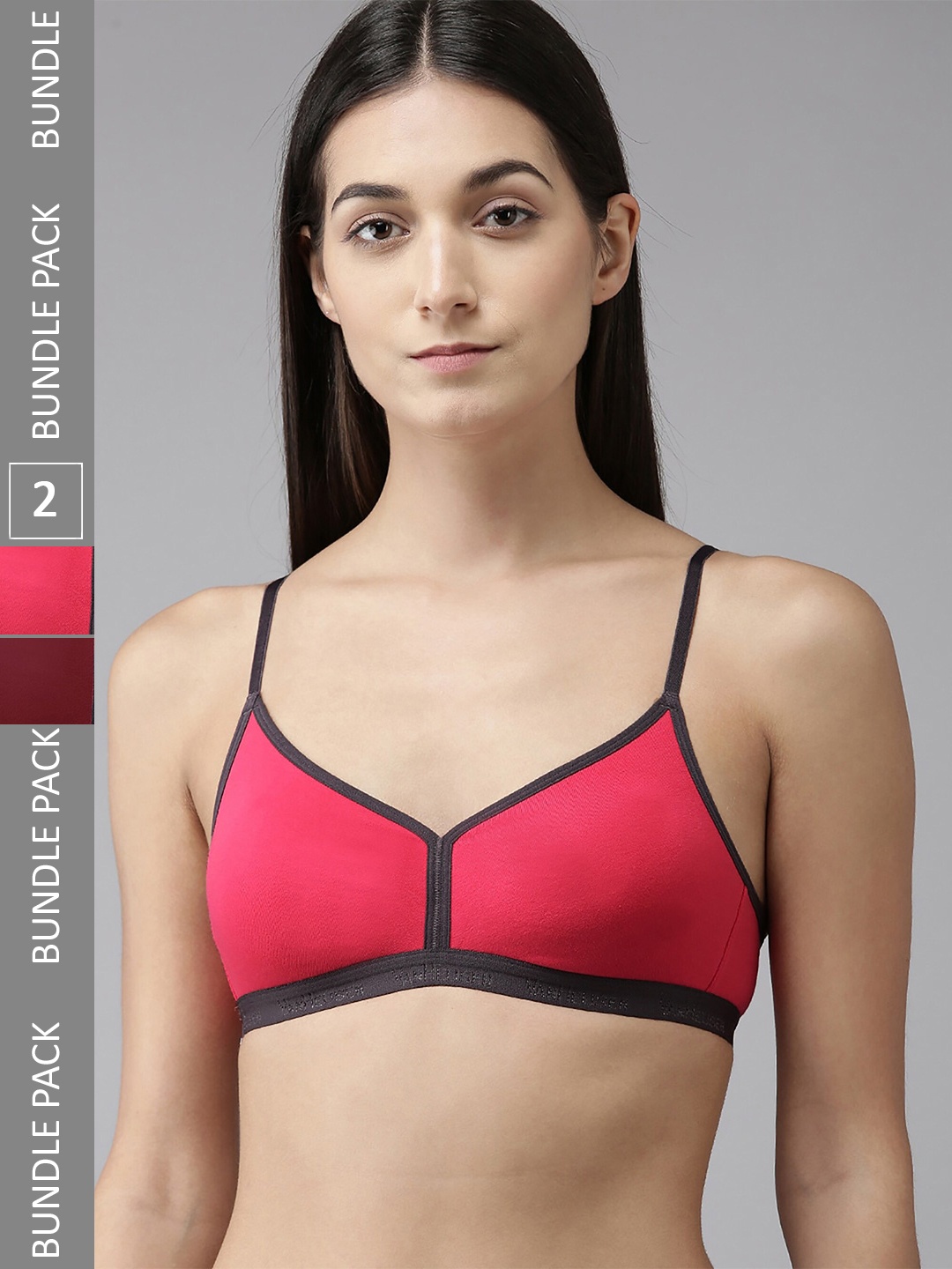 PIBU Pack Of 2 Full Coverage Non Padded Seamless Cotton Minimizer Bra With All Day Comfort, Red
PIBU Pack Of 2 Full Coverage Non Padded Seamless Cotton Minimizer Bra With All Day Comfort, Red