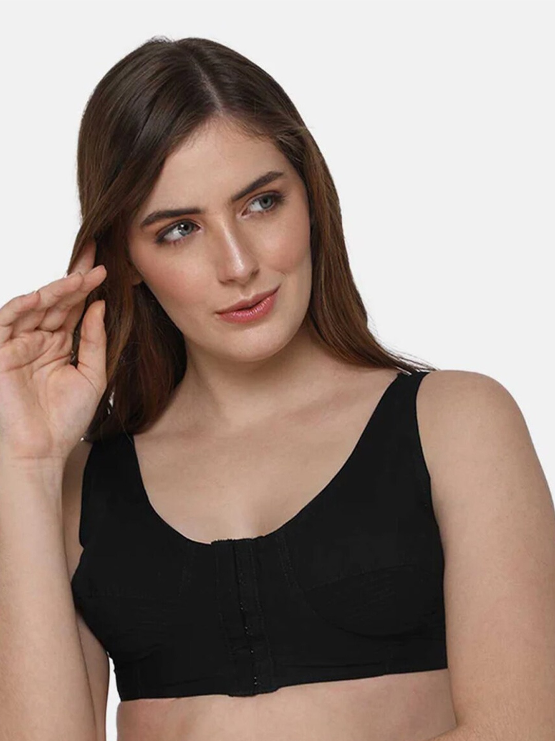 NAIDU HALL Full Coverage Pure Cotton Super Support Everyday Bra With All Day Comfort, Black
NAIDU HALL Full Coverage Pure Cotton Super Support Everyday Bra With All Day Comfort, Black