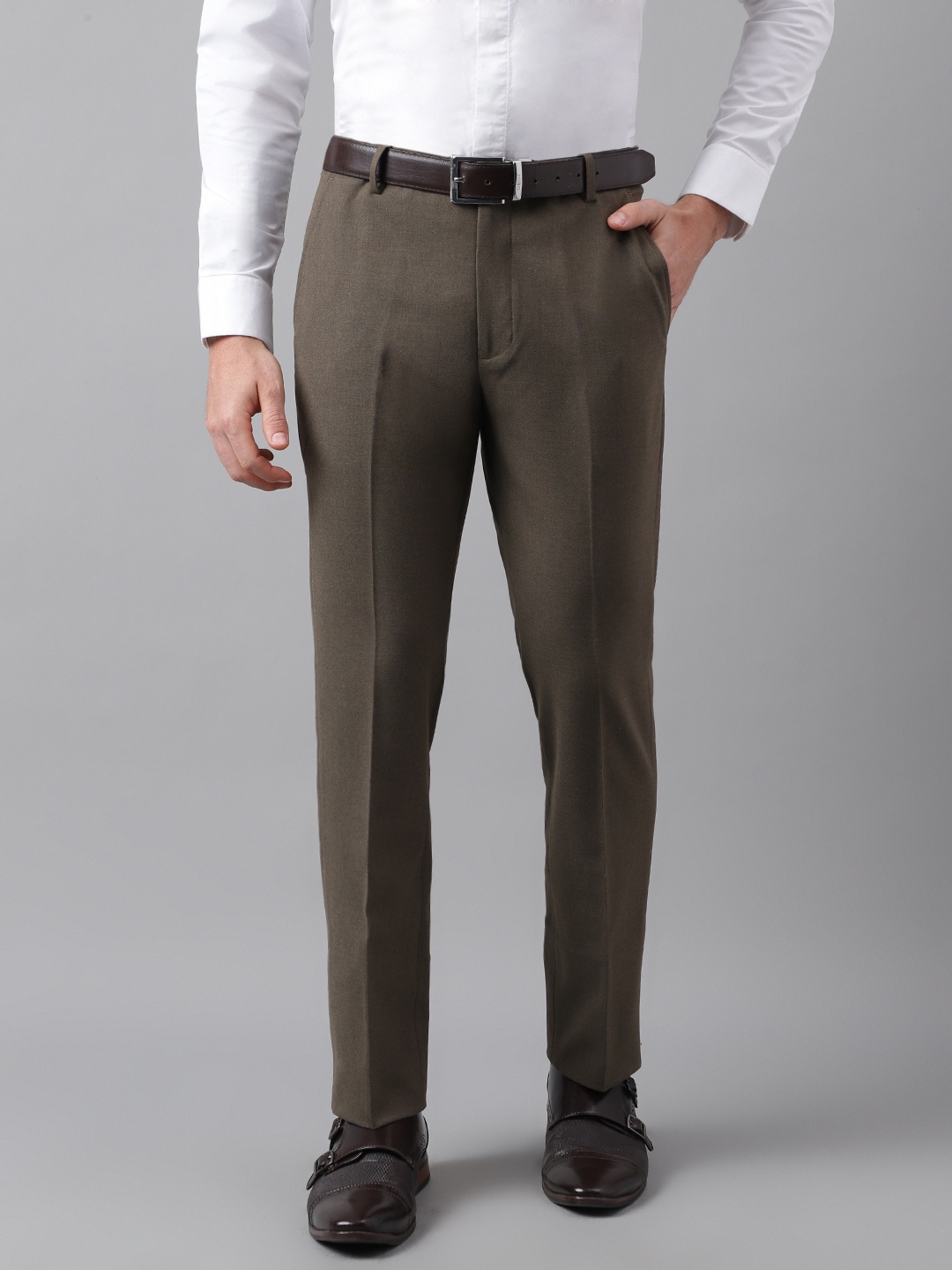 SUBTRACT Men 4 Way Stretch Wrinkle Free Slim Fit Mid Rise Formal Trouser, Brown
SUBTRACT Men 4 Way Stretch Wrinkle Free Slim Fit Mid Rise Formal Trouser, Brown