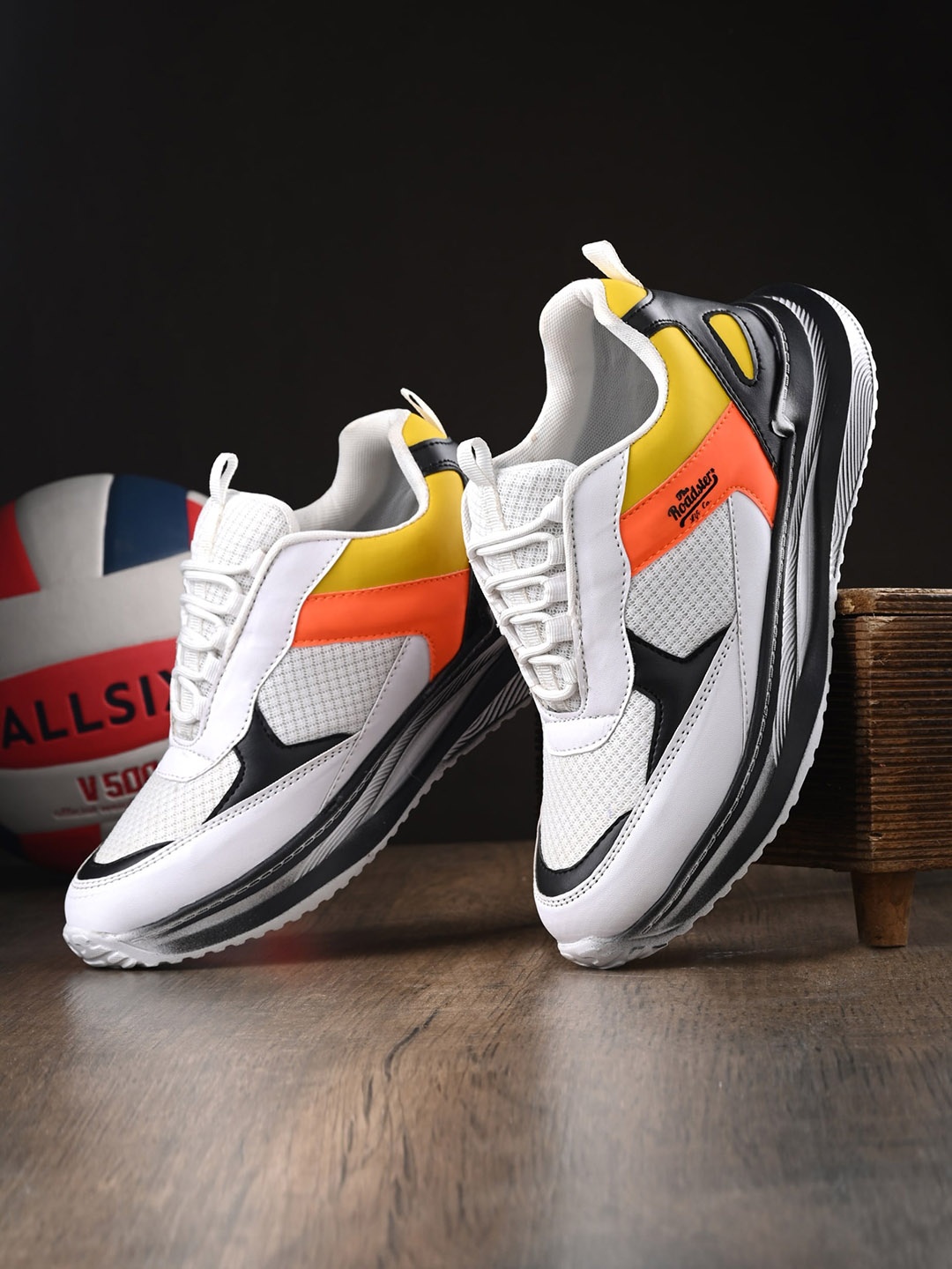 The Roadster Lifestyle Co. Men White & Yellow Colourblocked Mesh Padded Basics Sneakers
The Roadster Lifestyle Co. Men White & Yellow Colourblocked Mesh Padded Basics Sneakers