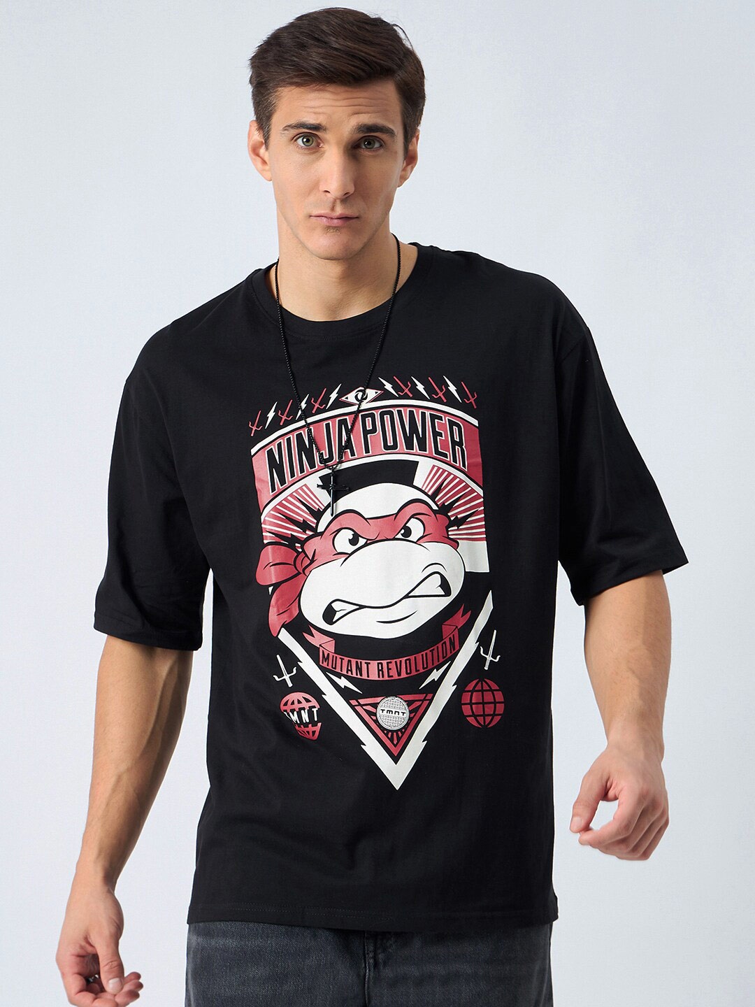COLOR CAPITAL Mutant Ninja Turtles Power Printed Round Neck Cotton Oversized T-shirt, Black
COLOR CAPITAL Mutant Ninja Turtles Power Printed Round Neck Cotton Oversized T-shirt, Black