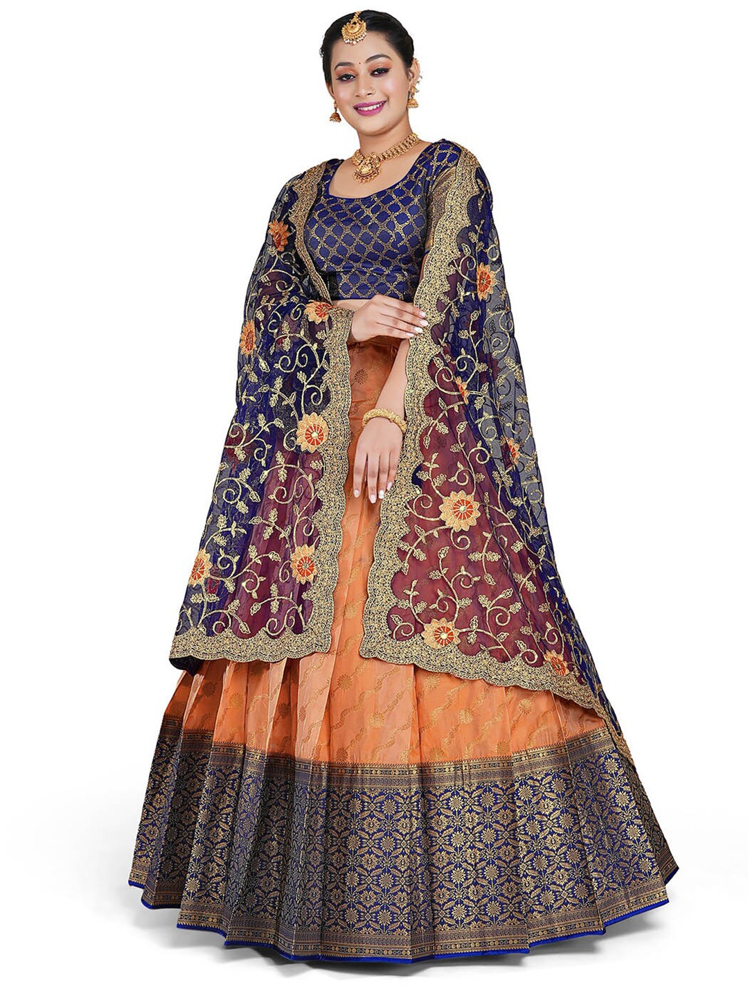 HALFSAREE STUDIO Woven Design Silk Semi-Stitched Lehenga & Unstitched Blouse With Dupatta, Orange
HALFSAREE STUDIO Woven Design Silk Semi-Stitched Lehenga & Unstitched Blouse With Dupatta, Orange