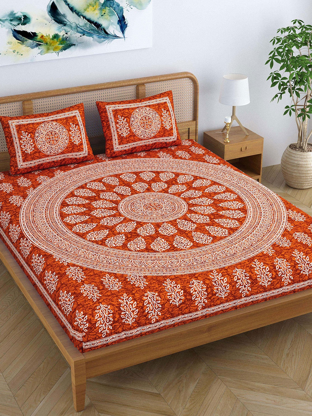 SheetKart Jaipuri Red & White Printed Cotton 144 TC Queen Bedsheet with 2 Pillow Covers
SheetKart Jaipuri Red & White Printed Cotton 144 TC Queen Bedsheet with 2 Pillow Covers