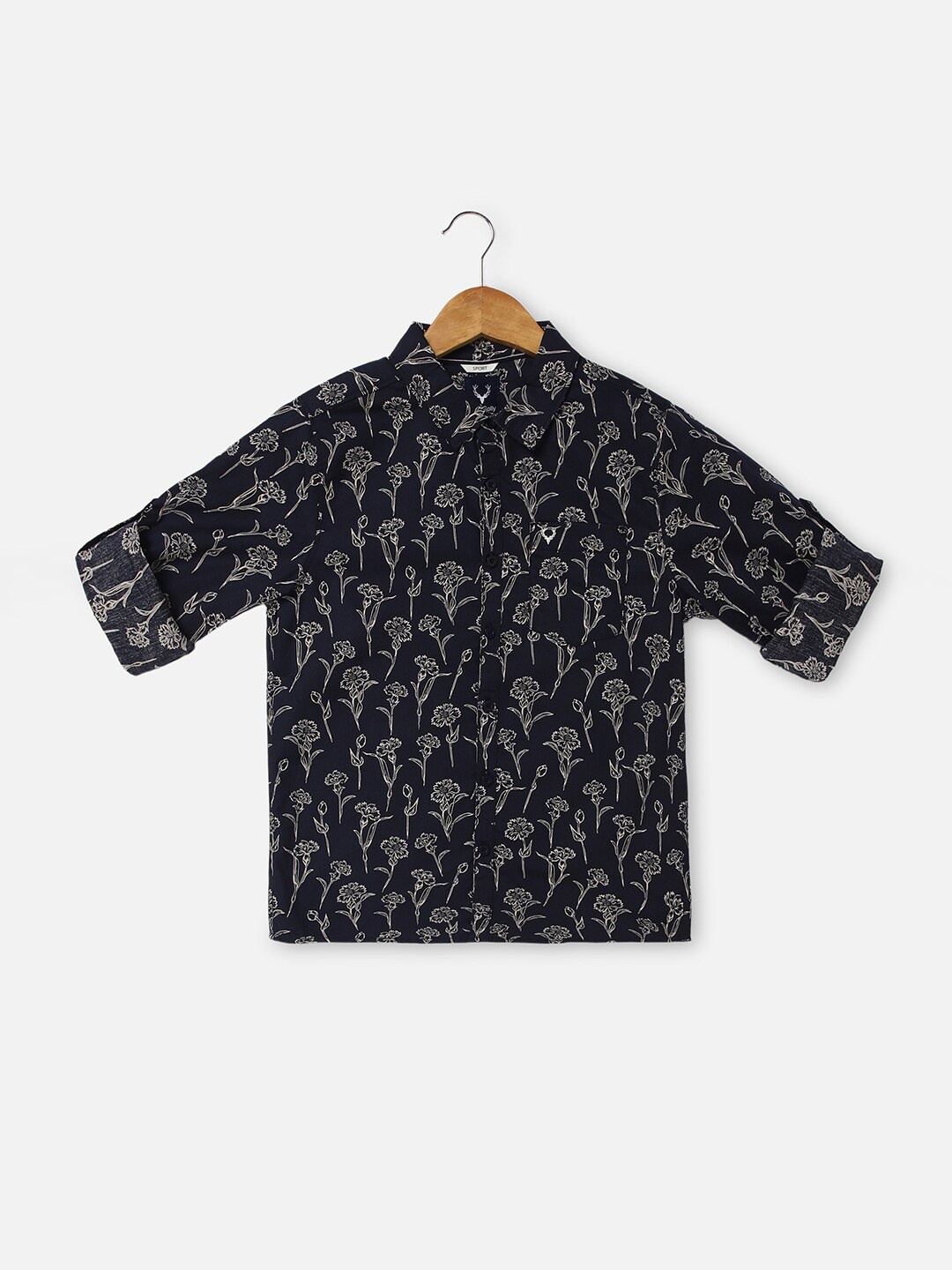 Allen Solly Junior Boys Slim Fit Floral Printed Pure Cotton Casual Shirt, Navy blue
Allen Solly Junior Boys Slim Fit Floral Printed Pure Cotton Casual Shirt, Navy blue
