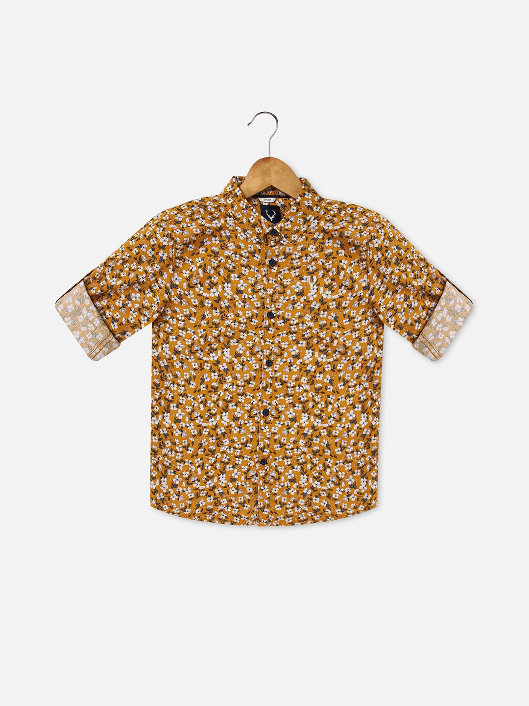 Allen Solly Junior Boys Slim Fit Floral Printed Roll-Up Sleeves Pure Cotton Casual Shirt, Yellow
Allen Solly Junior Boys Slim Fit Floral Printed Roll-Up Sleeves Pure Cotton Casual Shirt, Yellow