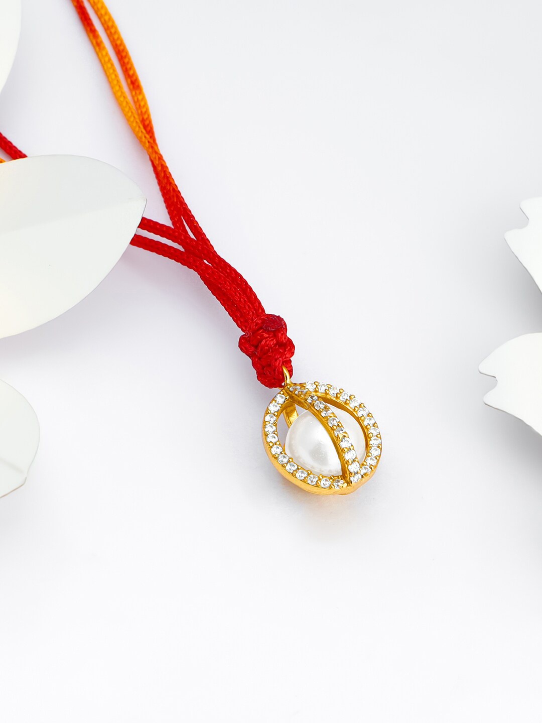GIVA Women 92.5 Sterling Silver 18KT Gold-Plated Pearl-Charm Lumba Rakhi With Roli Chawal
GIVA Women 92.5 Sterling Silver 18KT Gold-Plated Pearl-Charm Lumba Rakhi With Roli Chawal