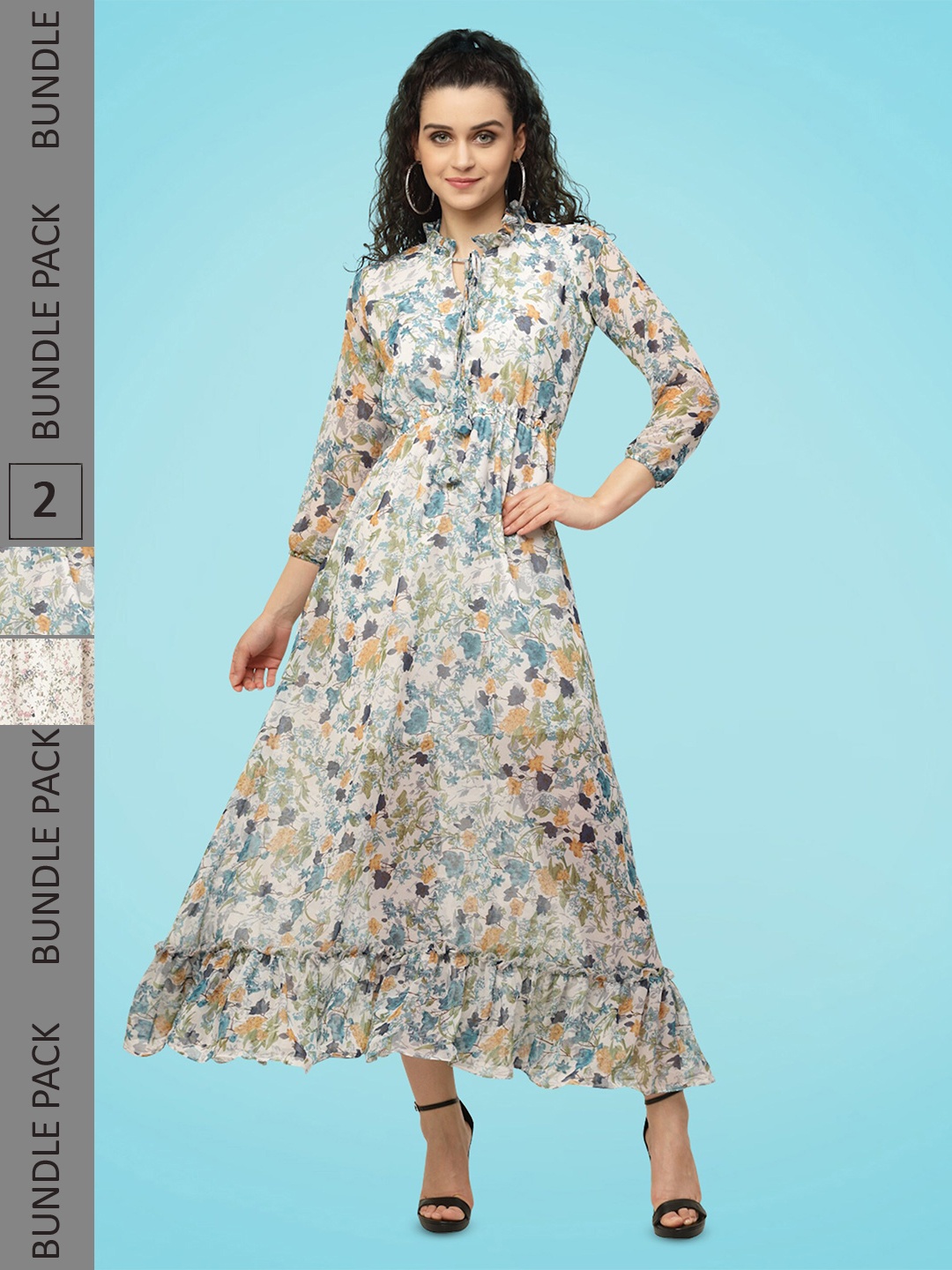 MISS AYSE Pack Of 2 Floral Printed Tie-Ups Neck Georgette Fit & Flare Midi Dress, Blue
MISS AYSE Pack Of 2 Floral Printed Tie-Ups Neck Georgette Fit & Flare Midi Dress, Blue