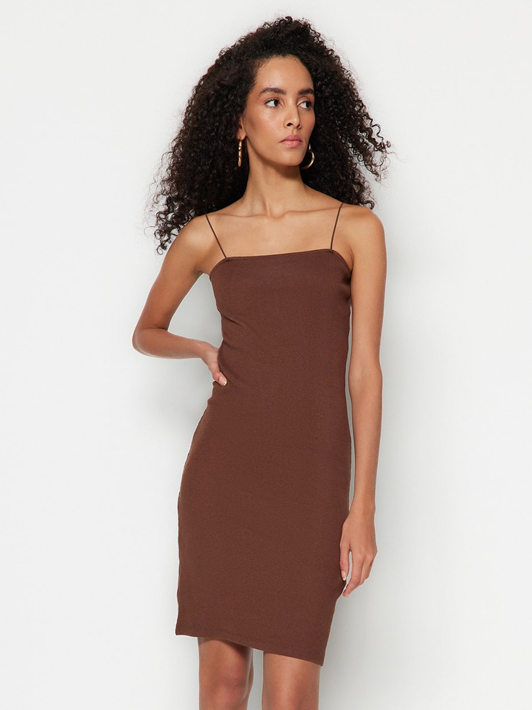 Trendyol Shoulder Straps Sheath Dress, Brown
Trendyol Shoulder Straps Sheath Dress, Brown