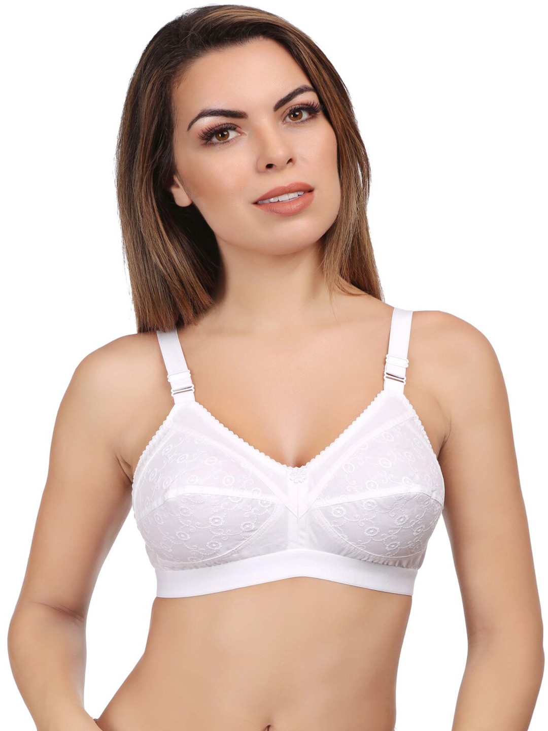 Eve's Beauty Floral Self Design Full Coverage Cotton Minimizer Bra Side Shaper, White
Eve's Beauty Floral Self Design Full Coverage Cotton Minimizer Bra Side Shaper, White