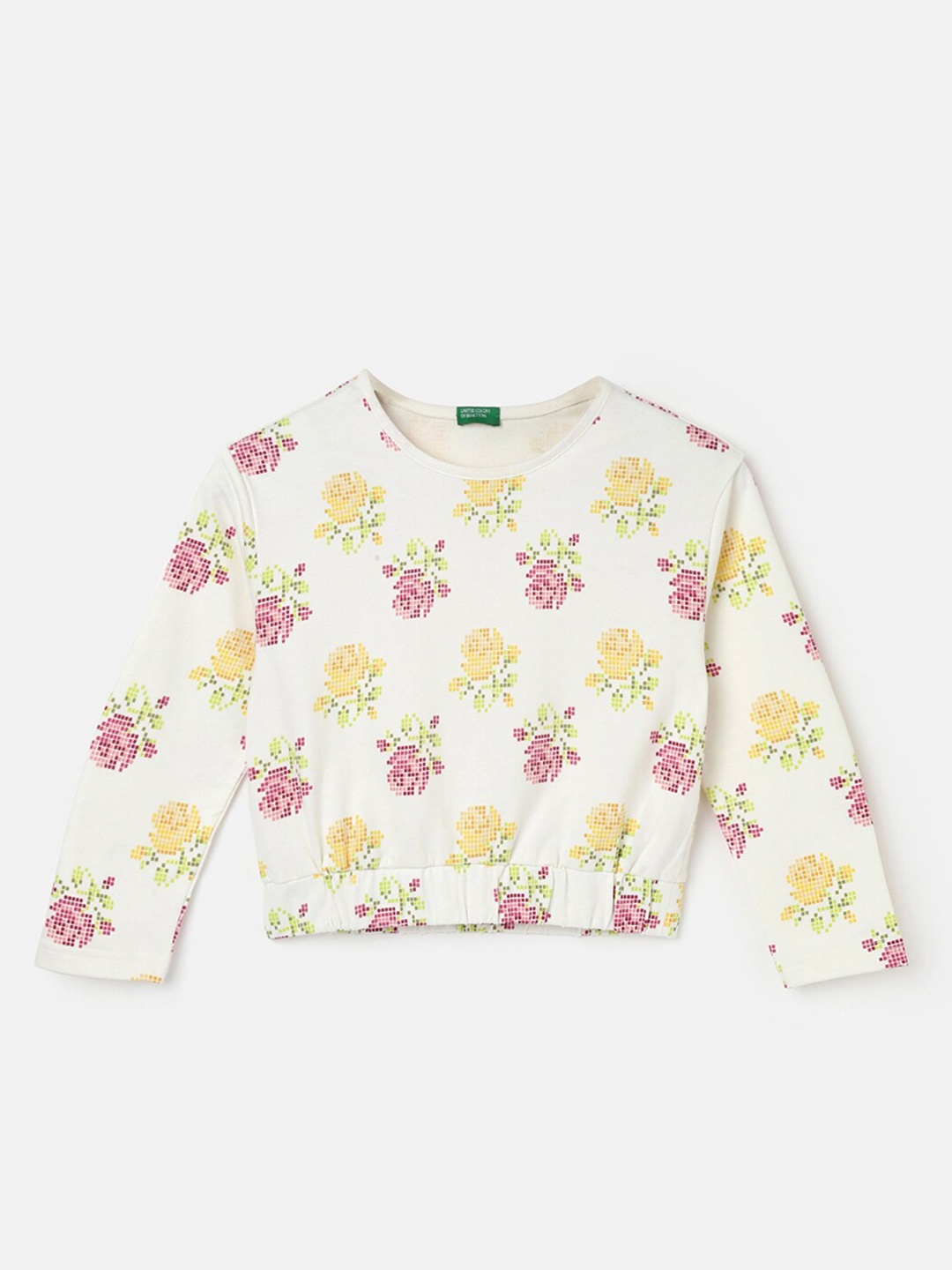 United Colors of Benetton Girls Geometric Printed Round Neck Cotton Ruched Regular Top, Beige
United Colors of Benetton Girls Geometric Printed Round Neck Cotton Ruched Regular Top, Beige