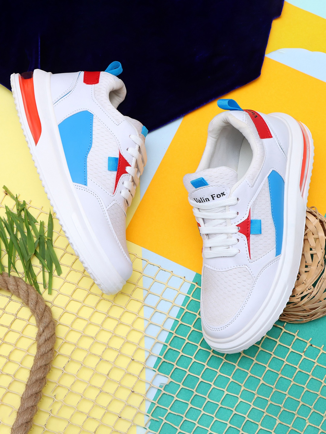 Valin Fox Men Colourblocked Lightweight Mesh Comfort Insole Basics Sneakers, White
Valin Fox Men Colourblocked Lightweight Mesh Comfort Insole Basics Sneakers, White