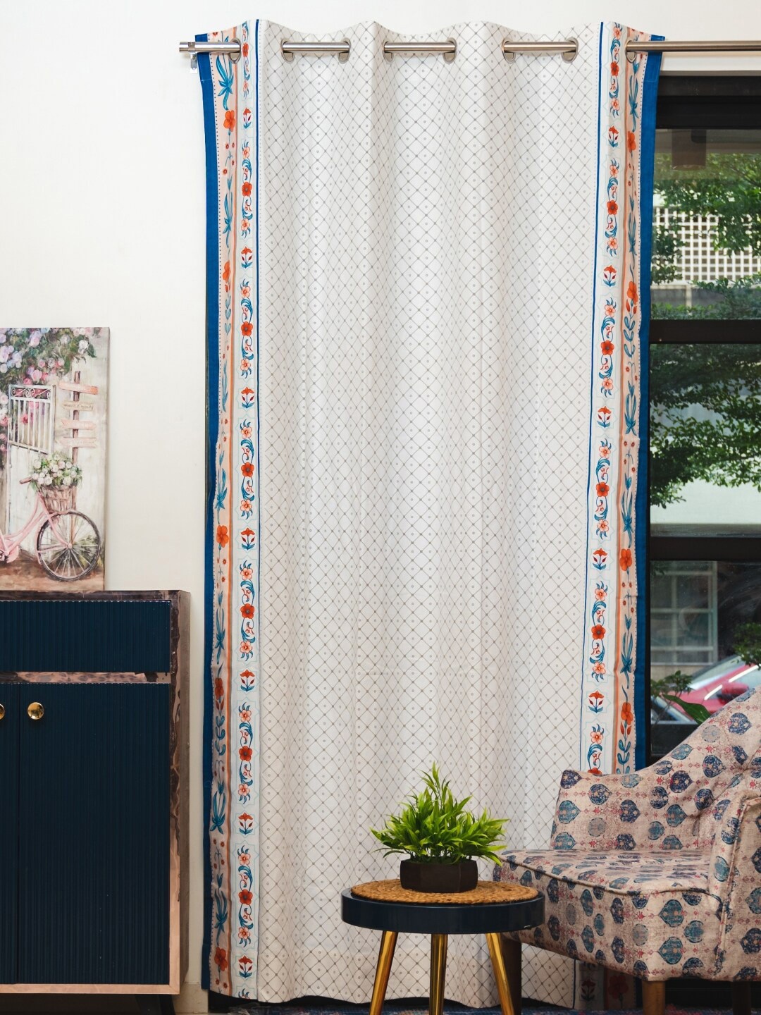 URBAN SPACE White & Peach-Coloured 2 Pieces Ethnic Motifs Cotton Long Door Curtains
URBAN SPACE White & Peach-Coloured 2 Pieces Ethnic Motifs Cotton Long Door Curtains