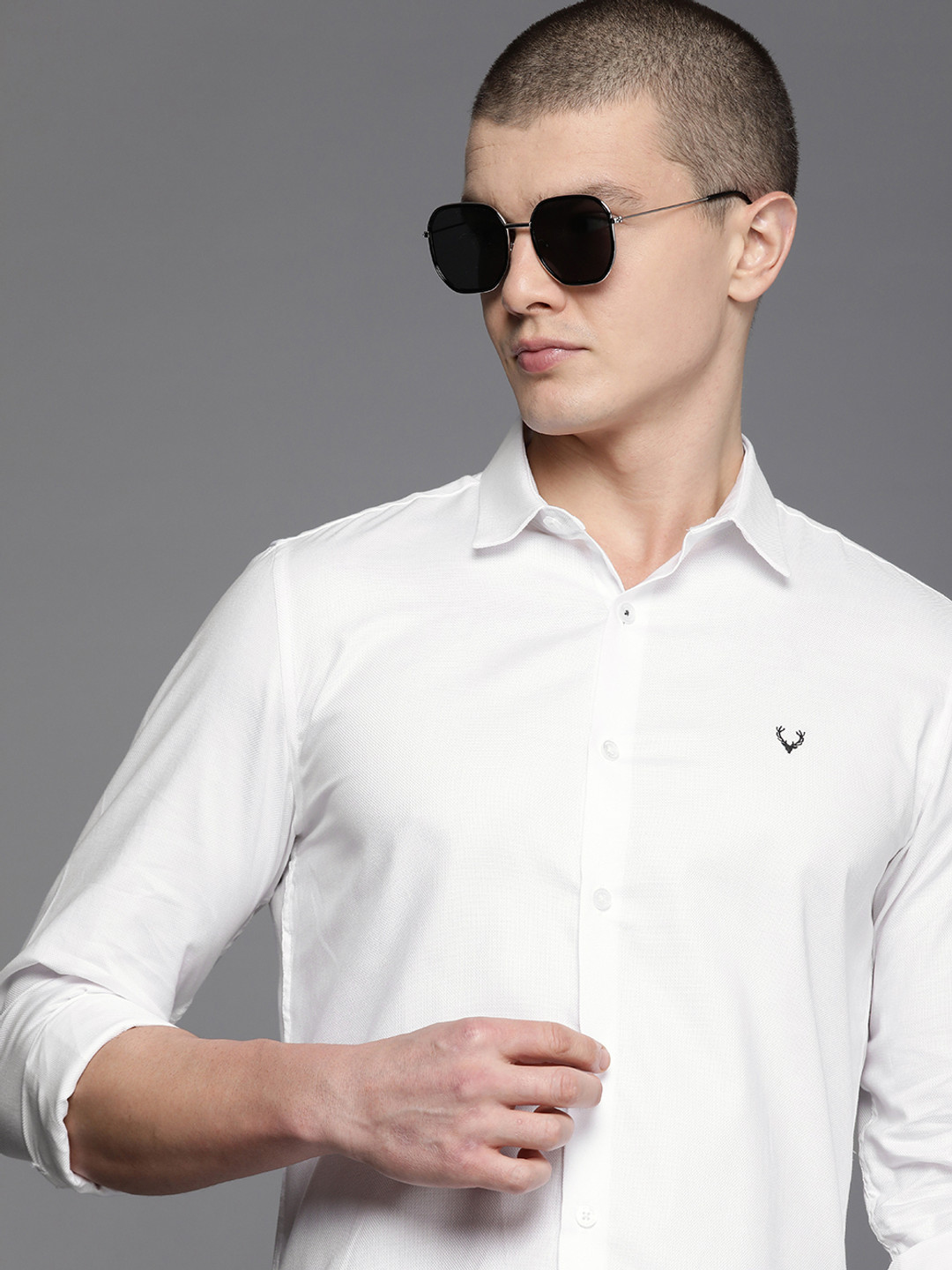 Allen Solly Sport Pure Cotton Ultra Fit Casual Shirt, White 
Allen Solly Sport Pure Cotton Ultra Fit Casual Shirt, White