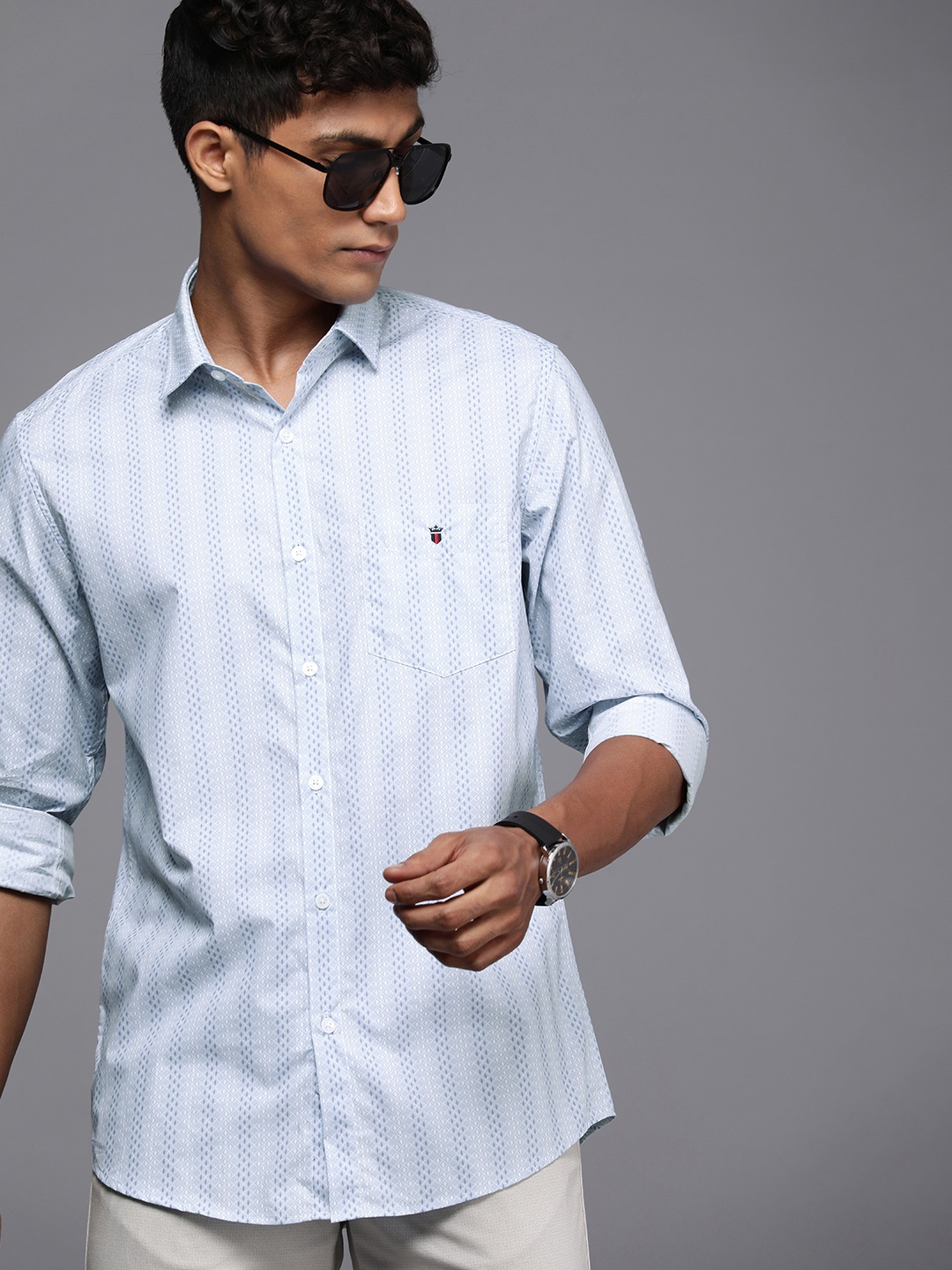 Louis Philippe Sport Super Slim Fit Geometric Printed Pure Cotton Casual Shirt, Blue
Louis Philippe Sport Super Slim Fit Geometric Printed Pure Cotton Casual Shirt, Blue
