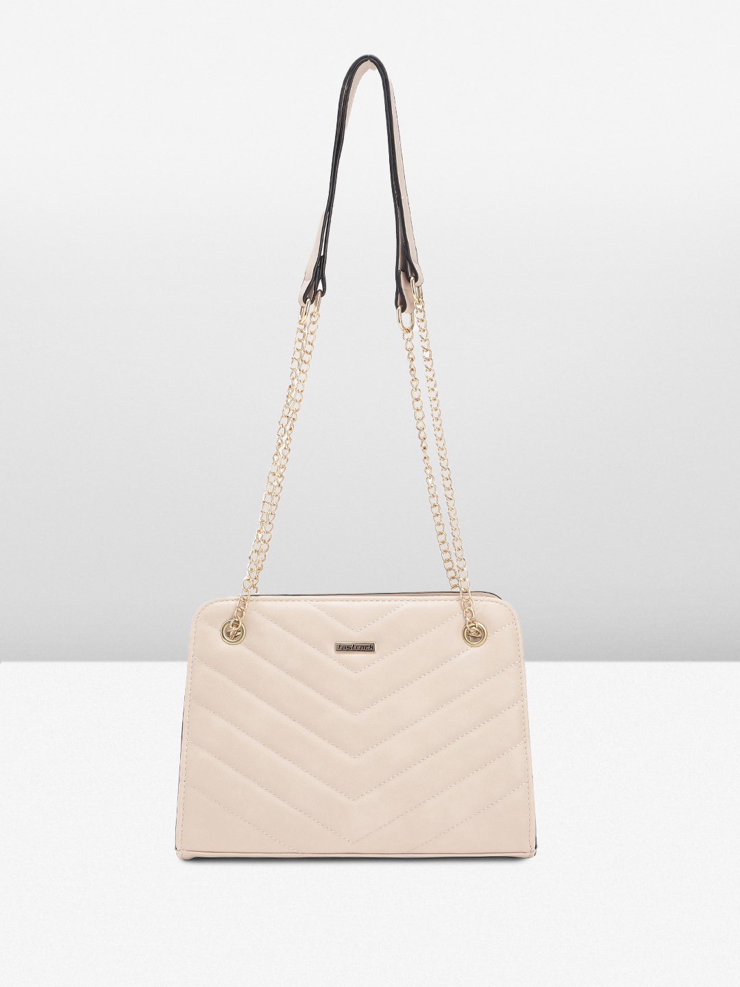 Fastrack Women Solid Shoulder Bag with Dual Gold Chain Straps and Zipper Compartment, Beige
Fastrack Women Solid Shoulder Bag with Dual Gold Chain Straps and Zipper Compartment, Beige