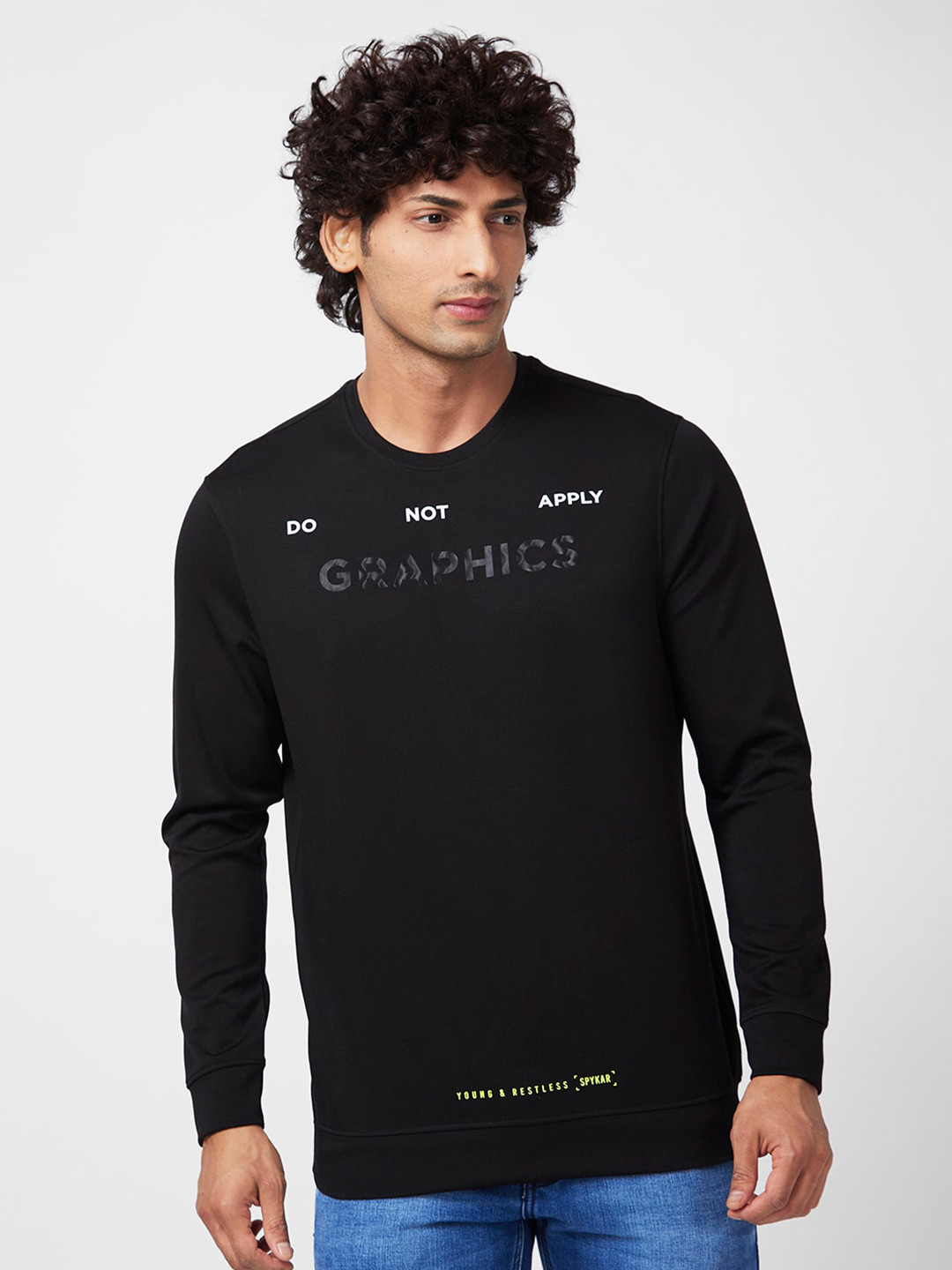 SPYKAR Typography Printed Cotton Sweatshirt, Black
SPYKAR Typography Printed Cotton Sweatshirt, Black