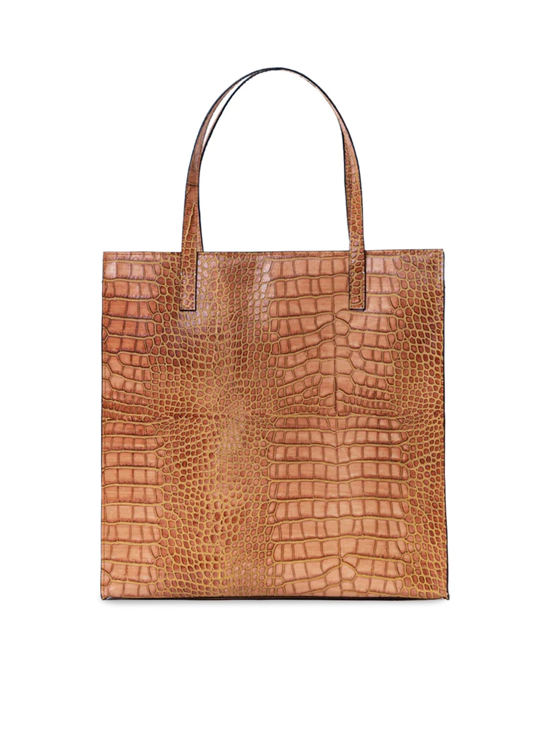Mistry Animal Leather Oversized Shopper Tote Bag, Brown