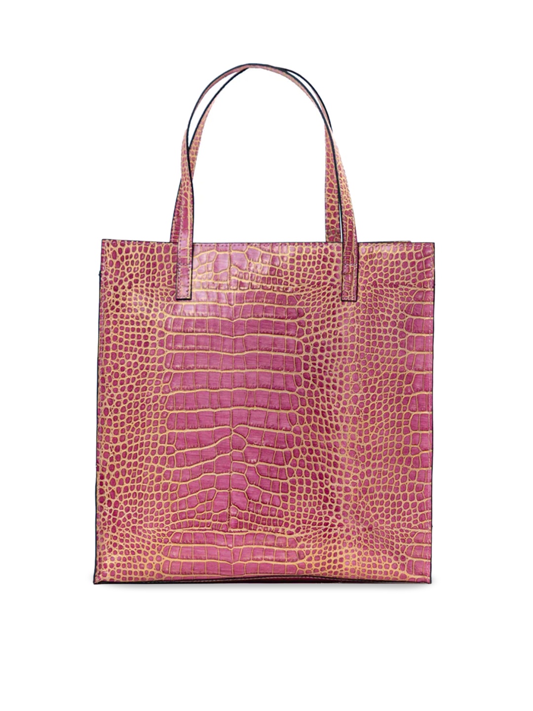 Mistry Animal Leather Oversized Shopper Tote Bag, Rose gold