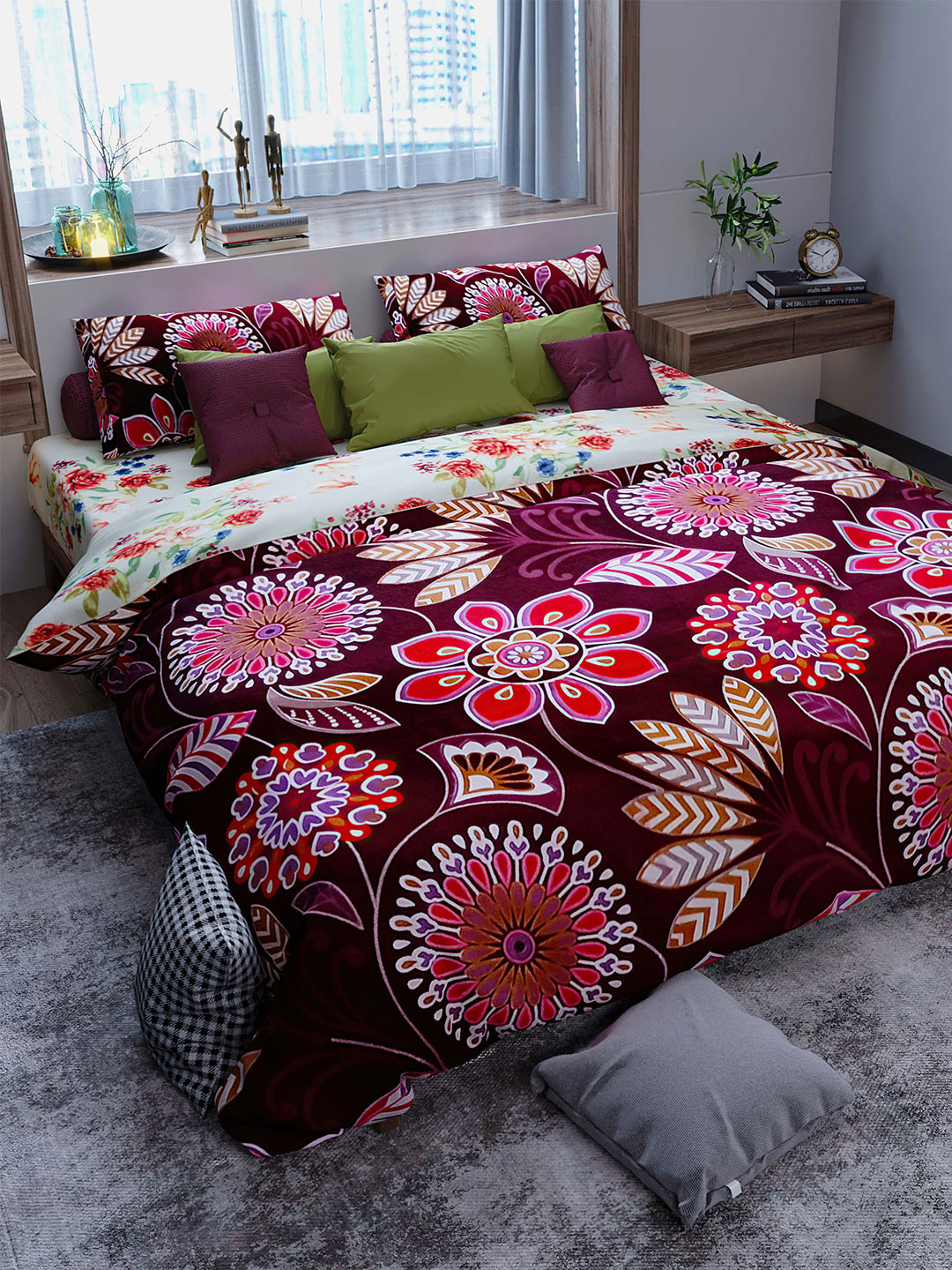 LABHAM Crystal Red & Pink Floral Printed Heavy Winter Cotton 150 GSM Double Bed Comforter 
LABHAM Crystal Red & Pink Floral Printed Heavy Winter Cotton 150 GSM Double Bed Comforter