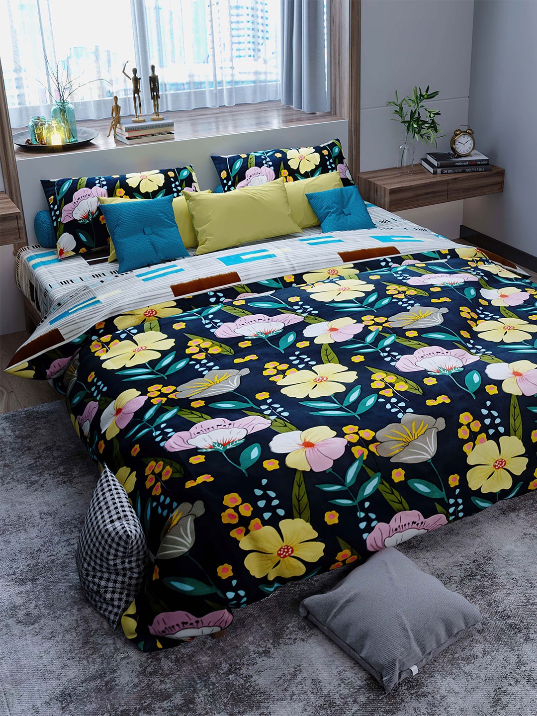 LABHAM Crystal Comforter Green Floral Heavy Winter Cotton 150 GSM Double Bed Comforter
LABHAM Crystal Comforter Green Floral Heavy Winter Cotton 150 GSM Double Bed Comforter