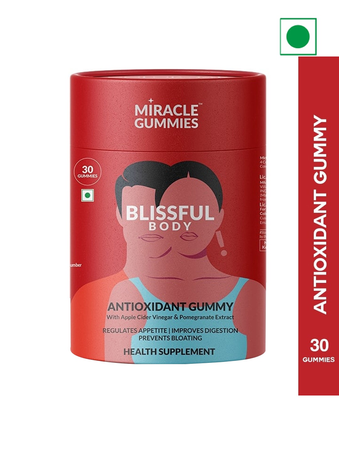 Colorbar Blissful Body 005 Miracle Antioxidant Gummies with Apple Cider Vinegar - 30 pcs, Red
Colorbar Blissful Body 005 Miracle Antioxidant Gummies with Apple Cider Vinegar - 30 pcs, Red