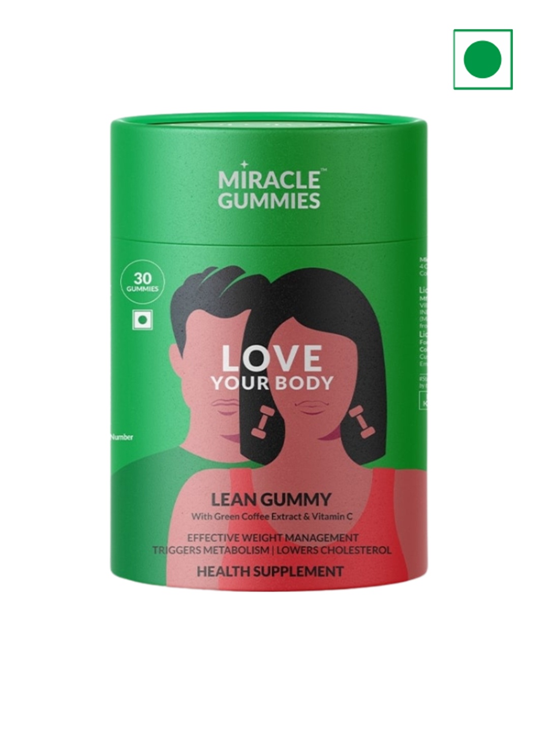 Colorbar Love Your Body 004 Miracle Lean Gummies with Green Coffee & Vitamin C - 30 pcs
Colorbar Love Your Body 004 Miracle Lean Gummies with Green Coffee & Vitamin C - 30 pcs