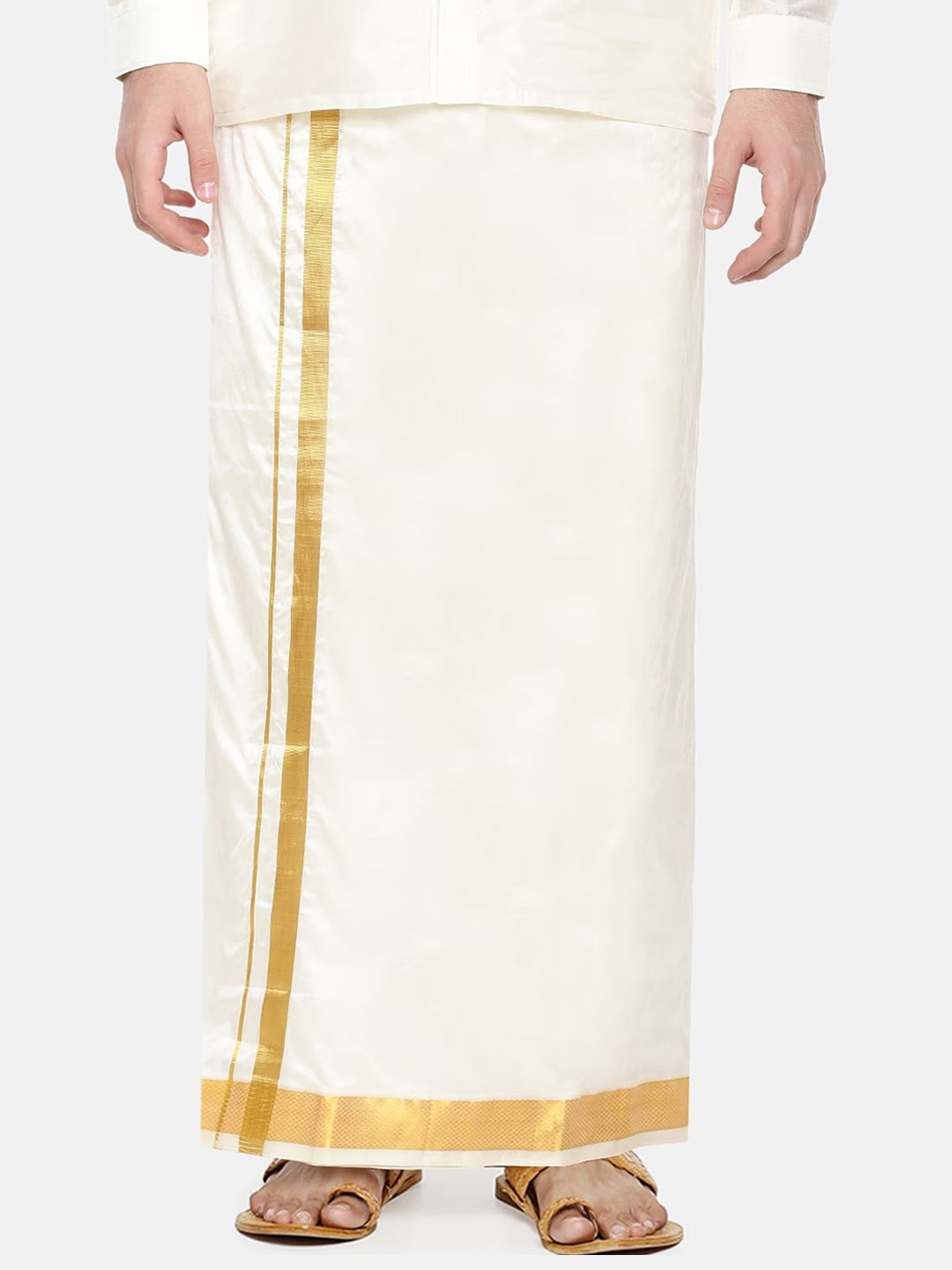 Ramraj Men Pure Silk Zari Border Dhoti, Cream
Ramraj Men Pure Silk Zari Border Dhoti, Cream