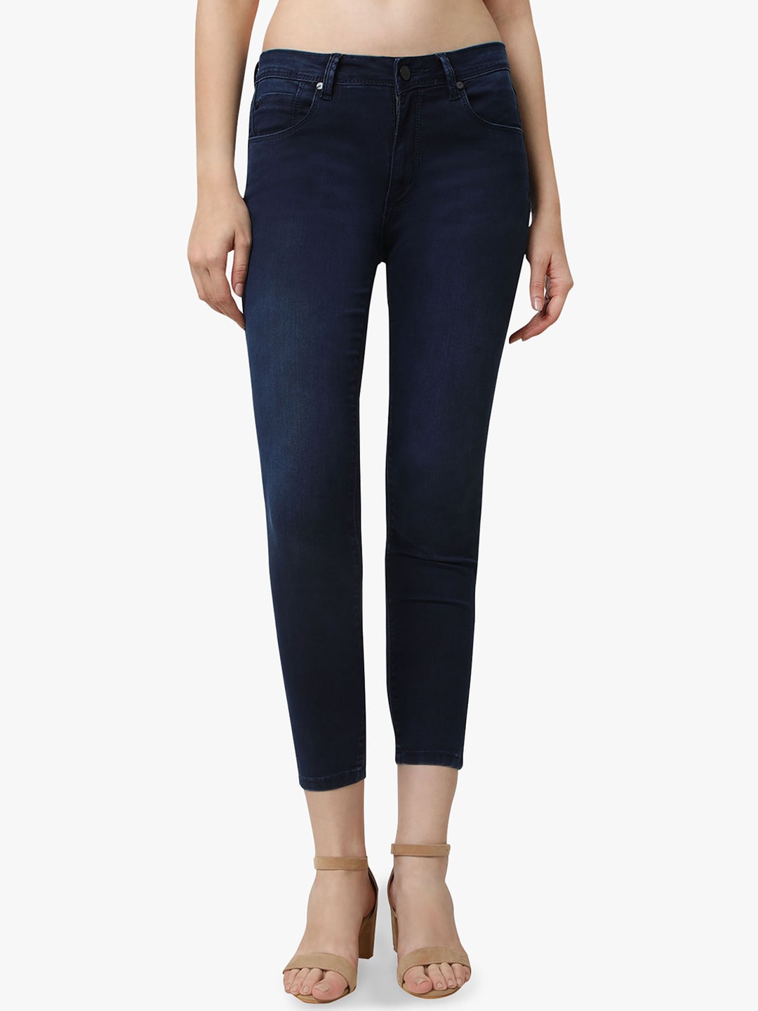 Recap Women Narrow Clean Look Skinny Fit Mid-Rise Light Fade Cropped Stretchable Jeans, Blue
Recap Women Narrow Clean Look Skinny Fit Mid-Rise Light Fade Cropped Stretchable Jeans, Blue