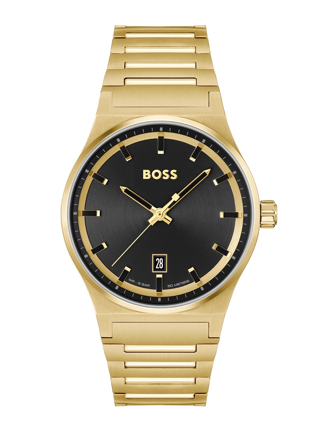 BOSS Men Brass Dial & Stainless Steel Bracelet Style Straps Analogue Watch 1514077, Black
BOSS Men Brass Dial & Stainless Steel Bracelet Style Straps Analogue Watch 1514077, Black