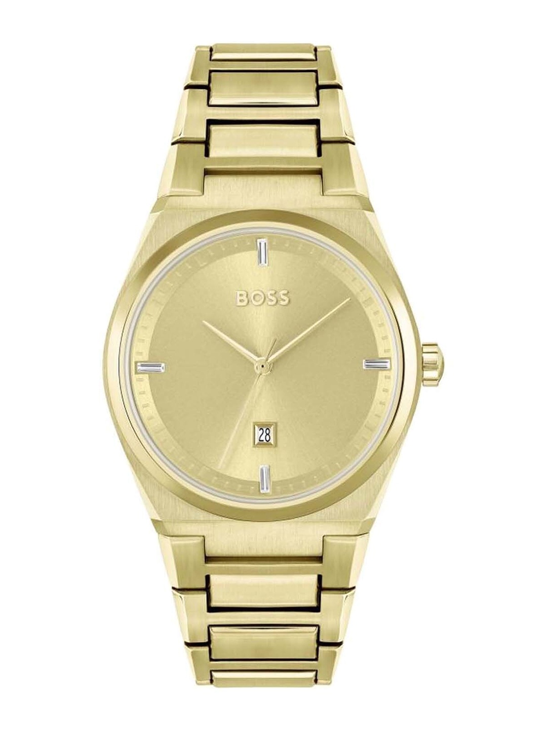 BOSS Women Brass Dial & Stainless Steel Bracelet Style Straps Analogue Watch 1502672, Gold
BOSS Women Brass Dial & Stainless Steel Bracelet Style Straps Analogue Watch 1502672, Gold