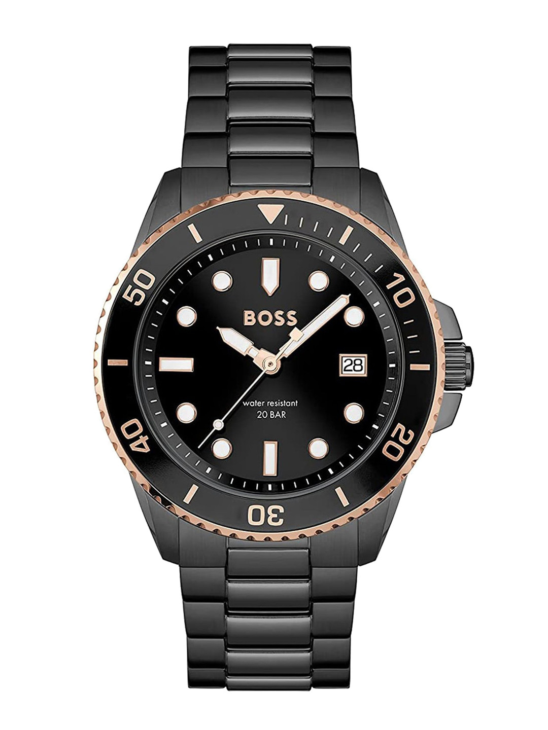 BOSS Men Textured Dial & Bracelet Style Straps Analogue Watch 1514013, Black
BOSS Men Textured Dial & Bracelet Style Straps Analogue Watch 1514013, Black