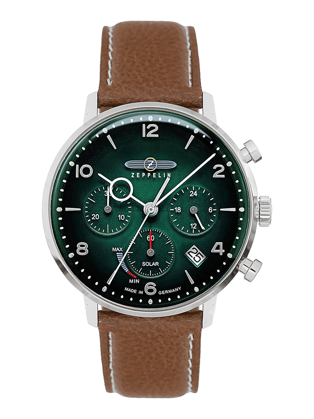 ZEPPELIN Men Embellished Dial Water Resistance Analogue Solar Powered Watch 80864_N, Green
ZEPPELIN Men Embellished Dial Water Resistance Analogue Solar Powered Watch 80864_N, Green