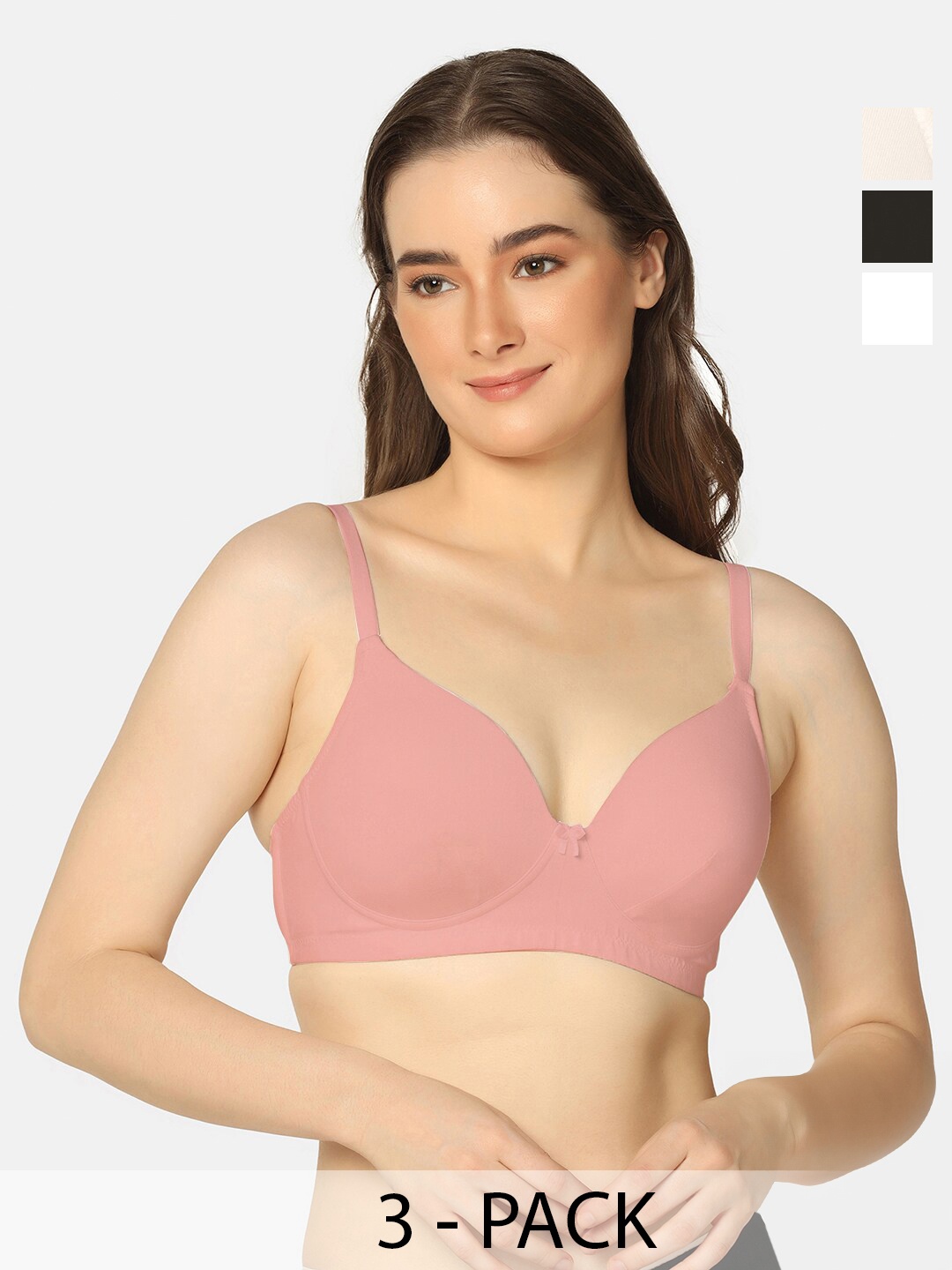 Curvy Love Plus Size Pack Of 3 Medium Coverage T-shirt Bras With All Day Comfort, White
Curvy Love Plus Size Pack Of 3 Medium Coverage T-shirt Bras With All Day Comfort, White