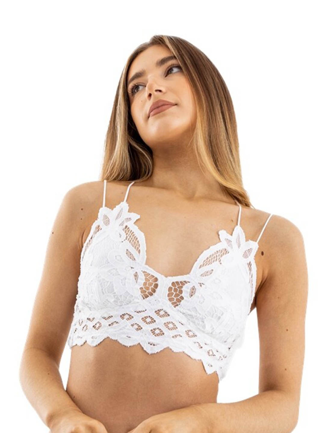 Krelin Floral Lace Half Coverage Lightly Padded Cotton Bralette Bra With All Day Comfort, White
Krelin Floral Lace Half Coverage Lightly Padded Cotton Bralette Bra With All Day Comfort, White