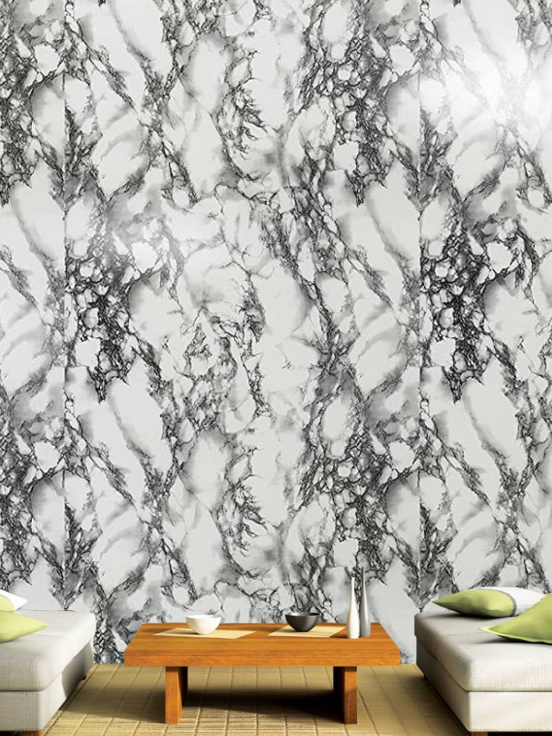 Jaamso Royals White Printed Self-Adhesive Wall Sticker