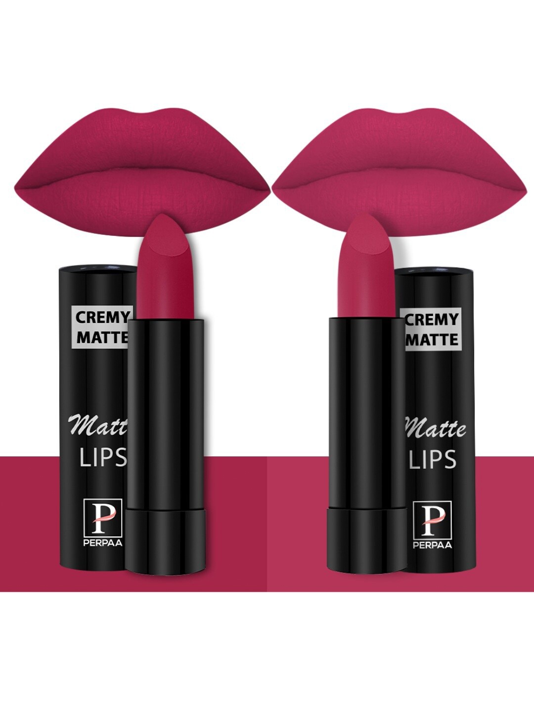 PERPAA Set of 2 Creamy Matte Bullet Lipstick 3.5g Each-Ruby Magenta 84 & Strawberry Pink92
PERPAA Set of 2 Creamy Matte Bullet Lipstick 3.5g Each-Ruby Magenta 84 & Strawberry Pink92