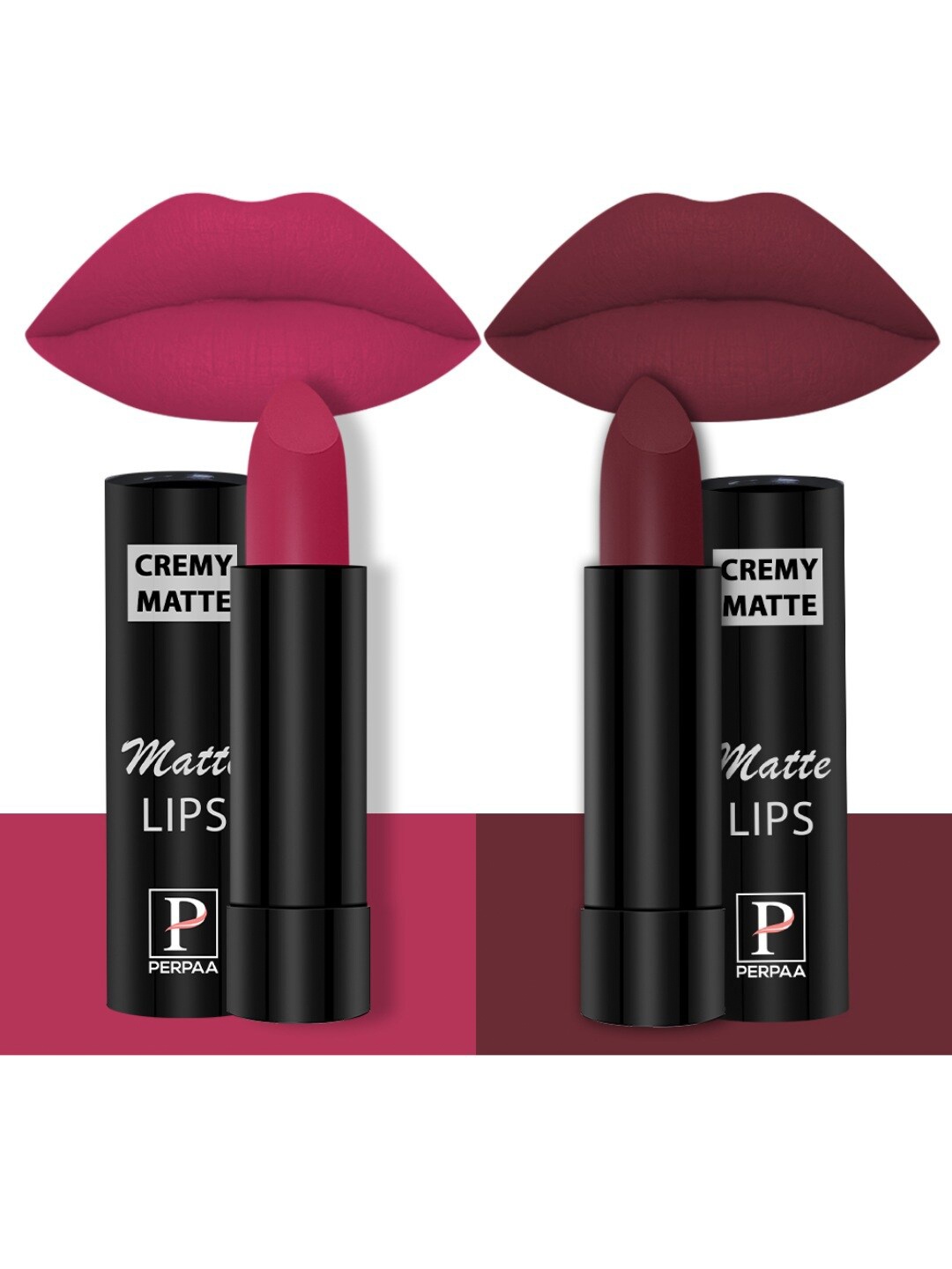 PERPAA Set Of 2 Creamy Matte Long-Stay Lipstick - Strawberry Pink 92 & Cherry Maroon 95
PERPAA Set Of 2 Creamy Matte Long-Stay Lipstick - Strawberry Pink 92 & Cherry Maroon 95