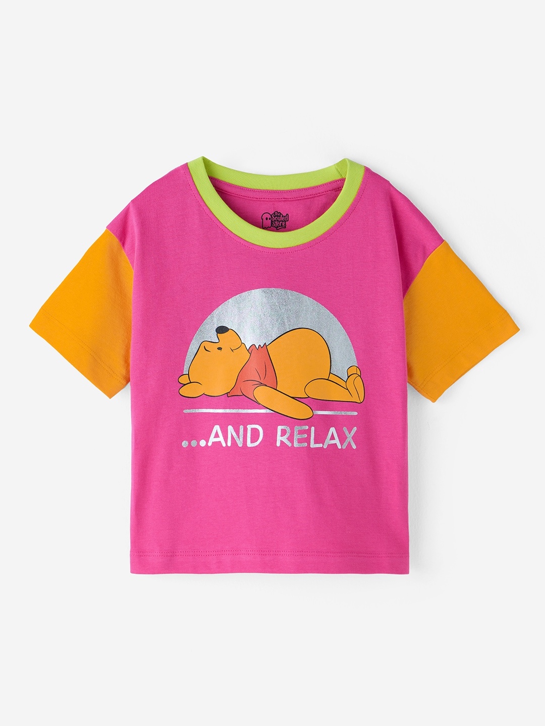 The Souled Store Girls Pink Winnie The Pooh Printed Drop Shoulder Pure Cotton T-shirt
The Souled Store Girls Pink Winnie The Pooh Printed Drop Shoulder Pure Cotton T-shirt