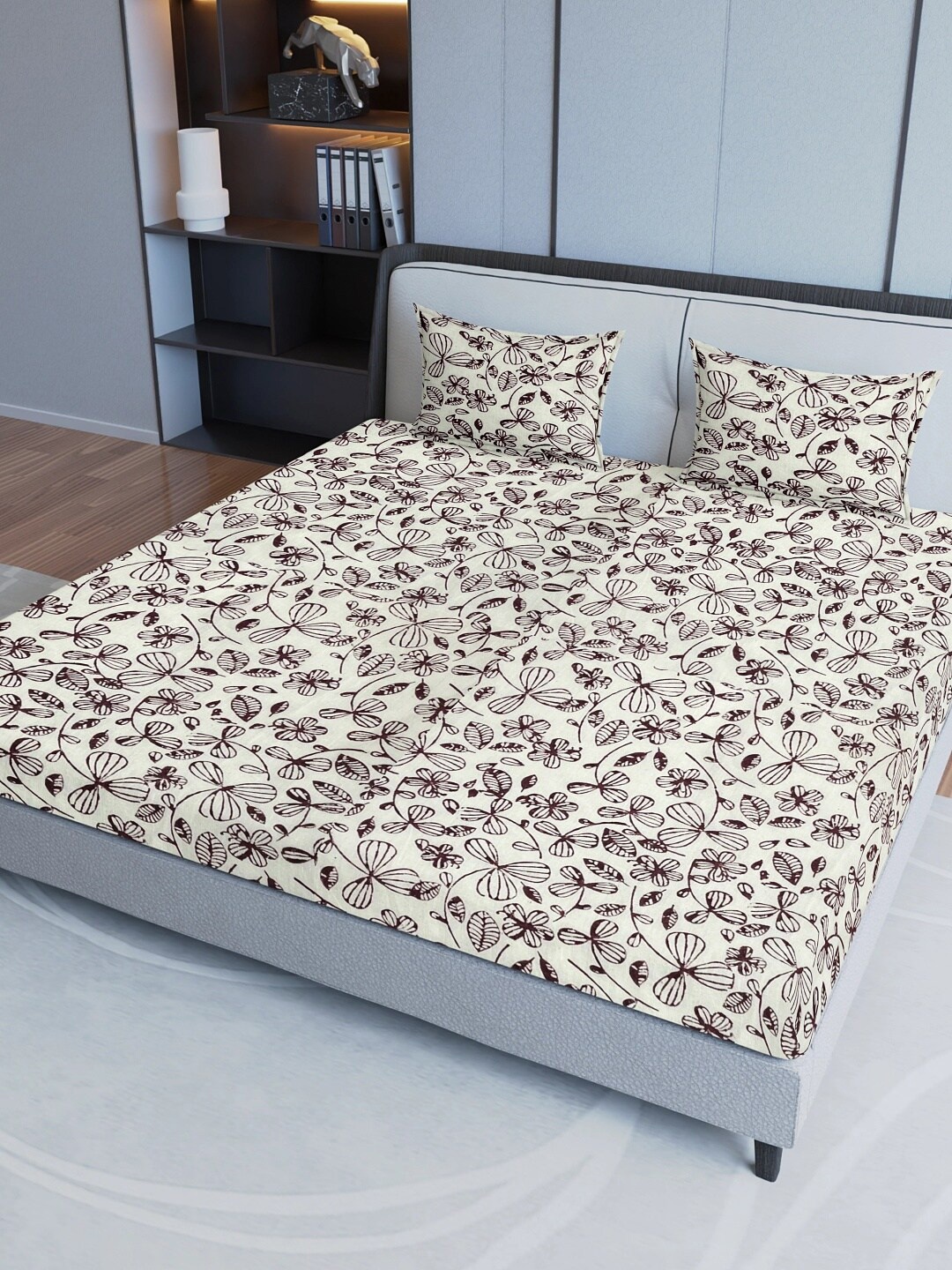 Sangria White & Maroon Floral 200 TC Pure Cotton King Bedsheet With 2 Pillow Covers
Sangria White & Maroon Floral 200 TC Pure Cotton King Bedsheet With 2 Pillow Covers