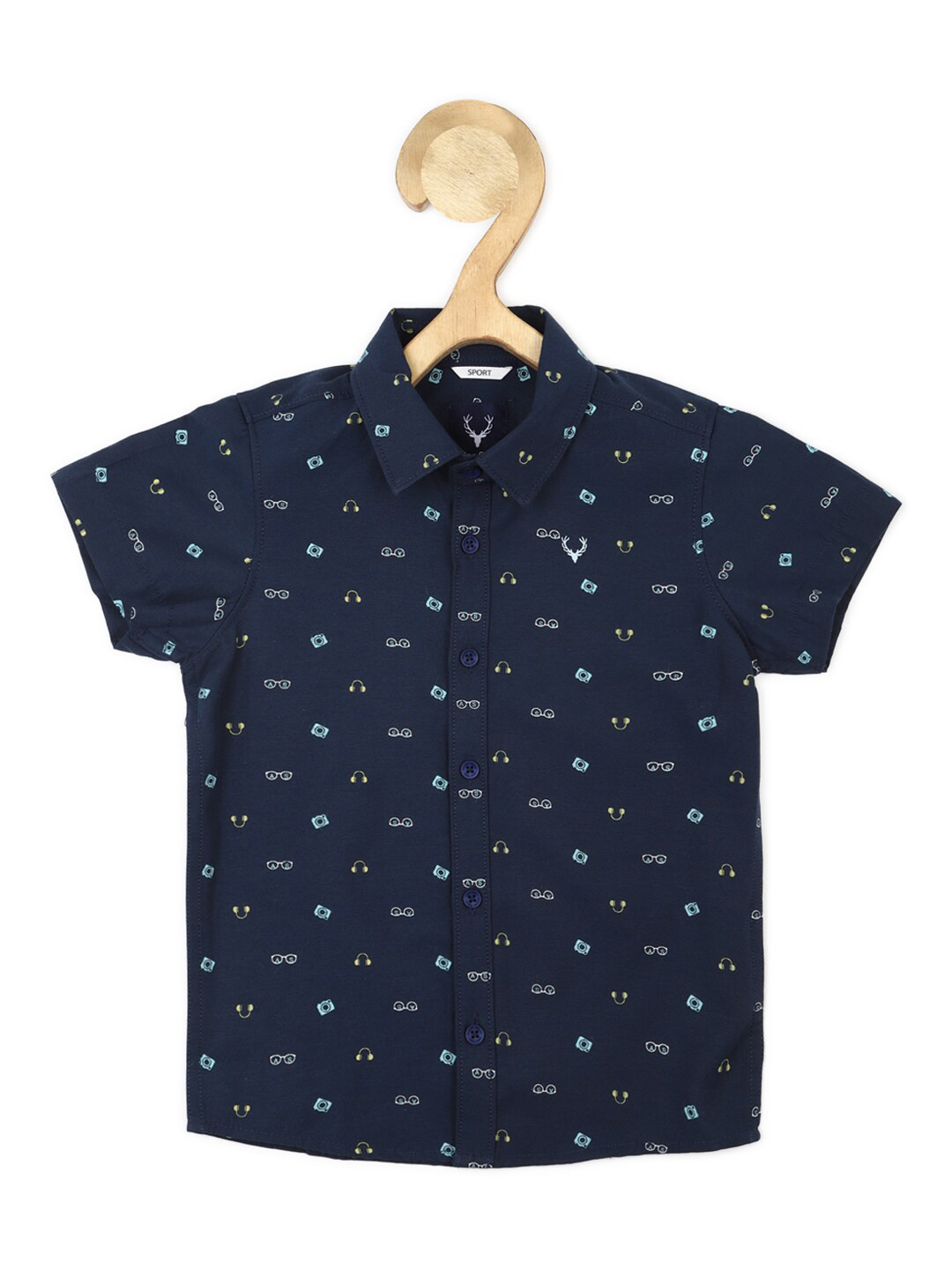 Allen Solly Junior Boys Slim Fit Conversational Printed Casual Shirt, Navy blue 
Allen Solly Junior Boys Slim Fit Conversational Printed Casual Shirt, Navy blue